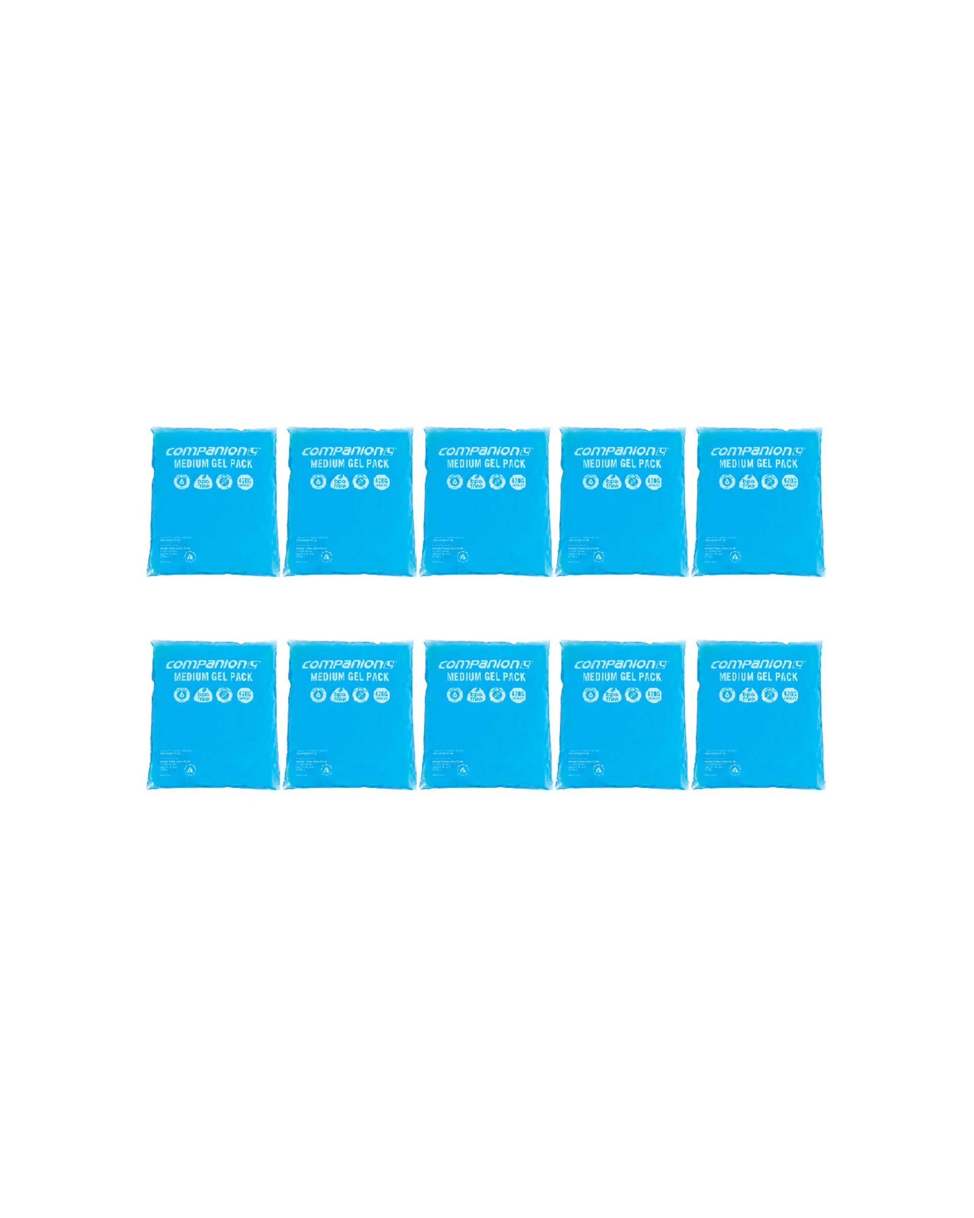 1 Companion 10PK 420g Gel Ice Pack Flexible Reusable Medium 41x24cm - Blue, 1 of 2