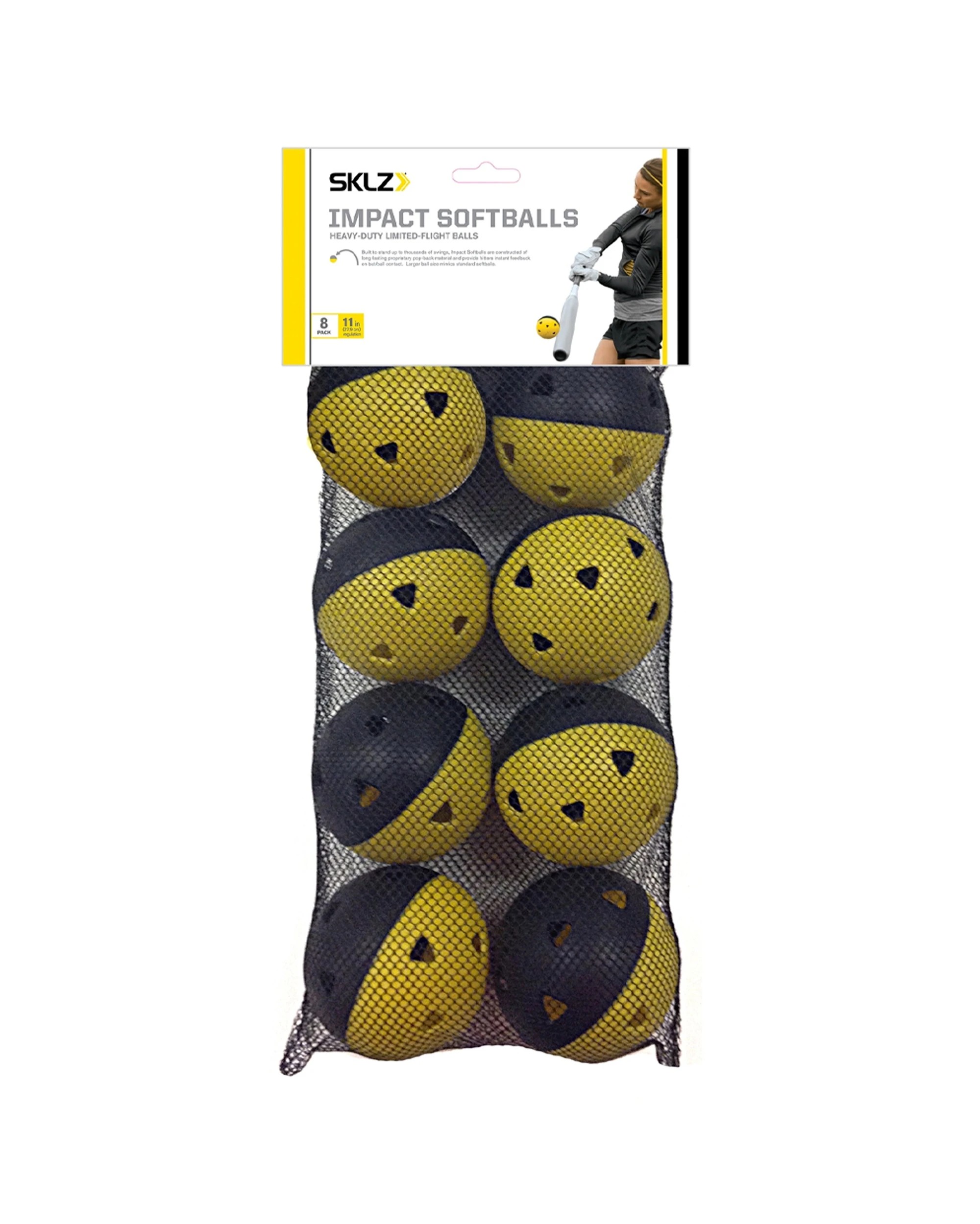 7 Sklz 8pc Impact Practice Softballs Durable Limited Flight Training Balls for Baseball Practice - Yellow, 7 of 7