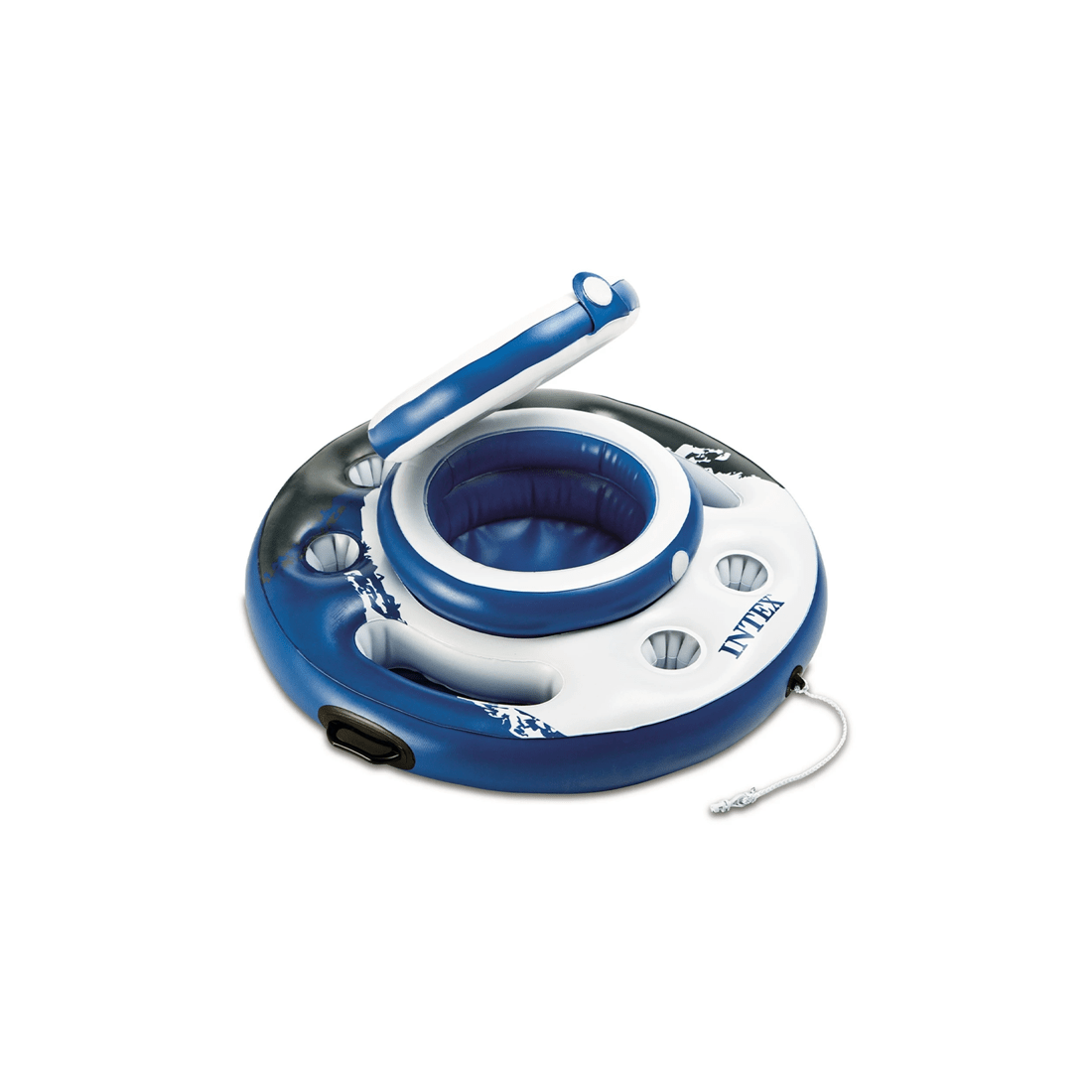 1 Intex Megachill 89cm Inflatable Floating Pool Cooler With Cup Holders - Blue, 1 of 2