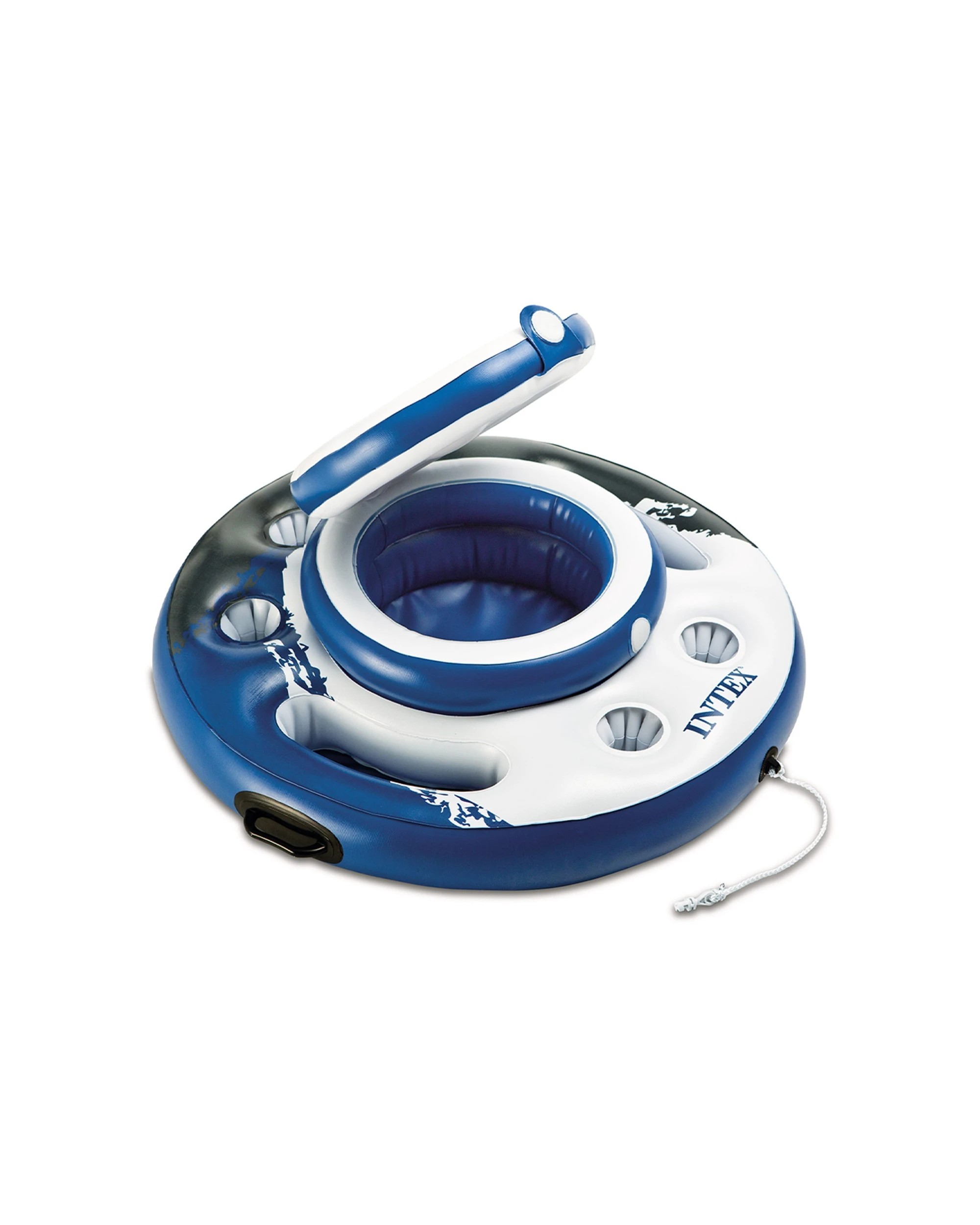 1 Intex Megachill 89cm Inflatable Floating Pool Cooler With Cup Holders - Blue, 1 of 2