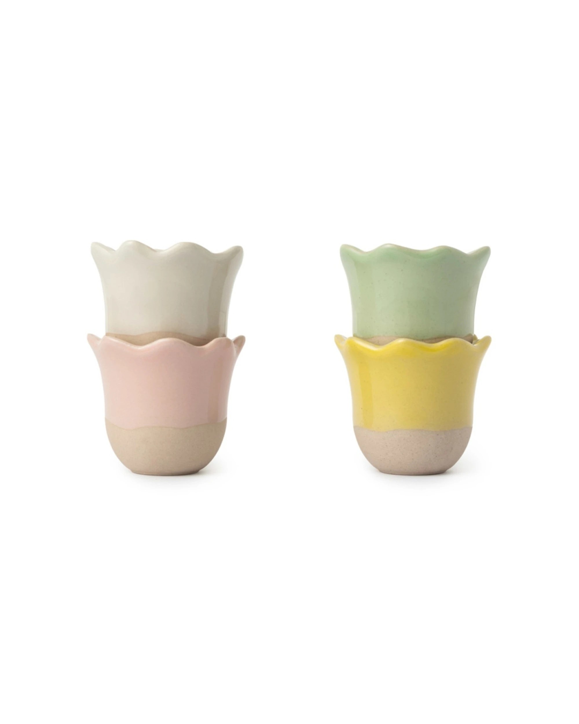 2 Jamie Oliver 2x 4pc Big Love Excellent Stoneware Egg Cups Set Dishwasher Safe 6cm - Multi, 2 of 6