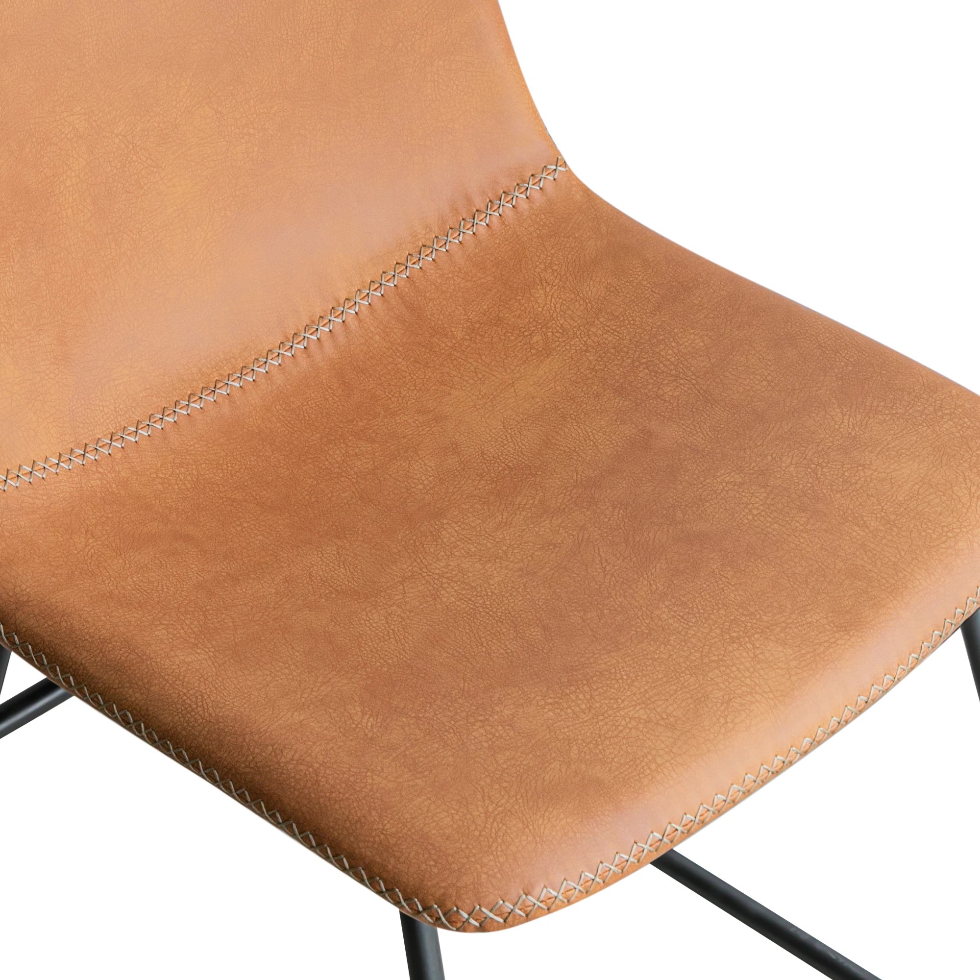 5 Levede 4x Dining Chairs PU Leather - Brown, 5 of 8