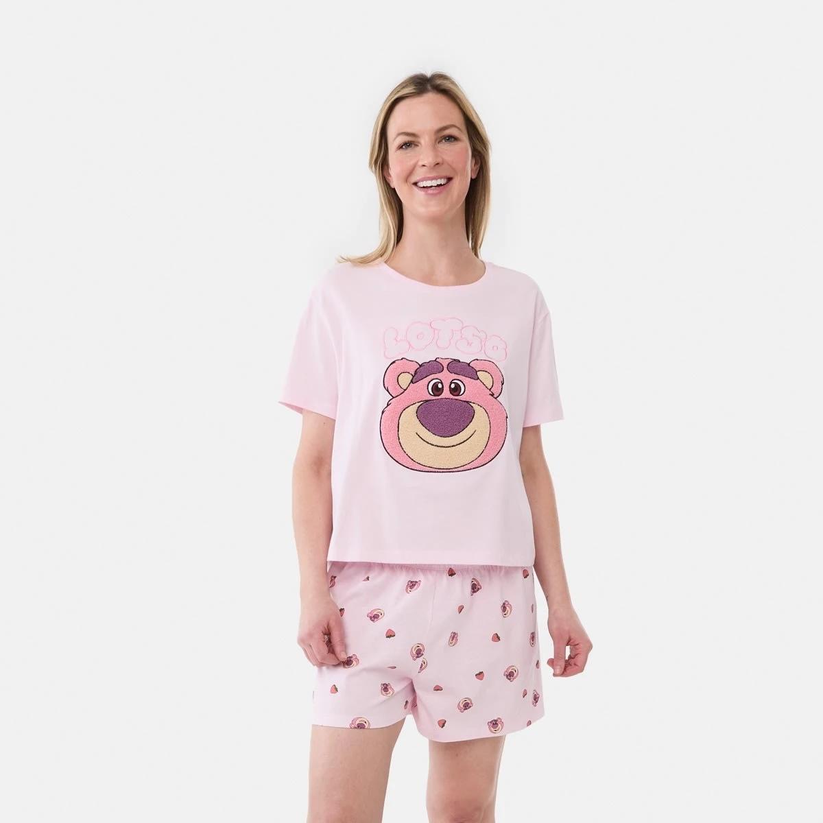 1 Lotso License Short Sleeve Top and Shorts Knit Pyjama Set LOTSO CHERRY BLOSSOM, 1 of 6