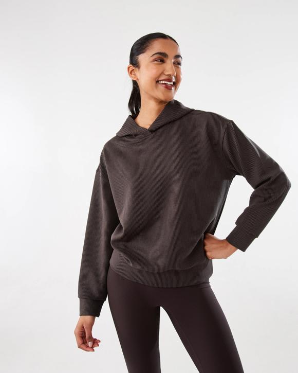 Active Womens Ribbed Scuba Hoodie