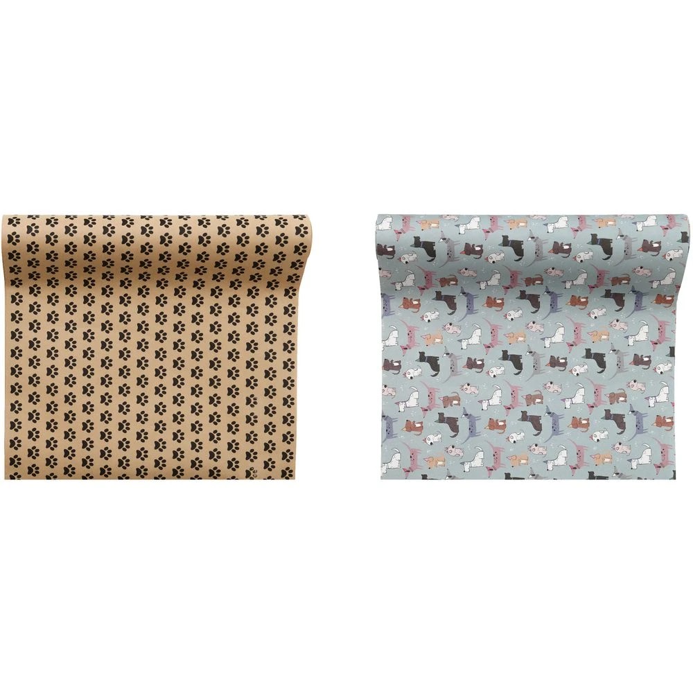2 Otto Gift Wrap 390mm x 3m Dogs 2 Pack, 2 of 3
