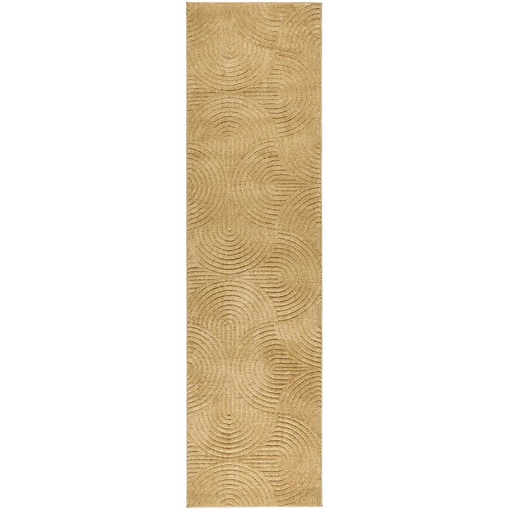 2 Common Ground Rugs Sanctuary Zina 500x80cm - Extra Large Runner Power Loomed Rug - Gold, 2 of 7