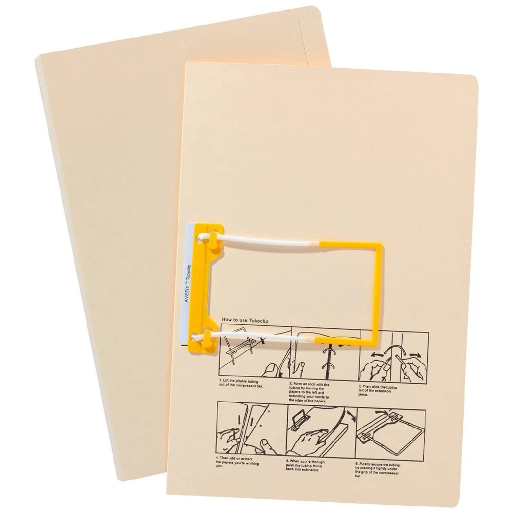 1 Avery Foolscap Tubeclip File Buff 5 Pack, 1 of 6