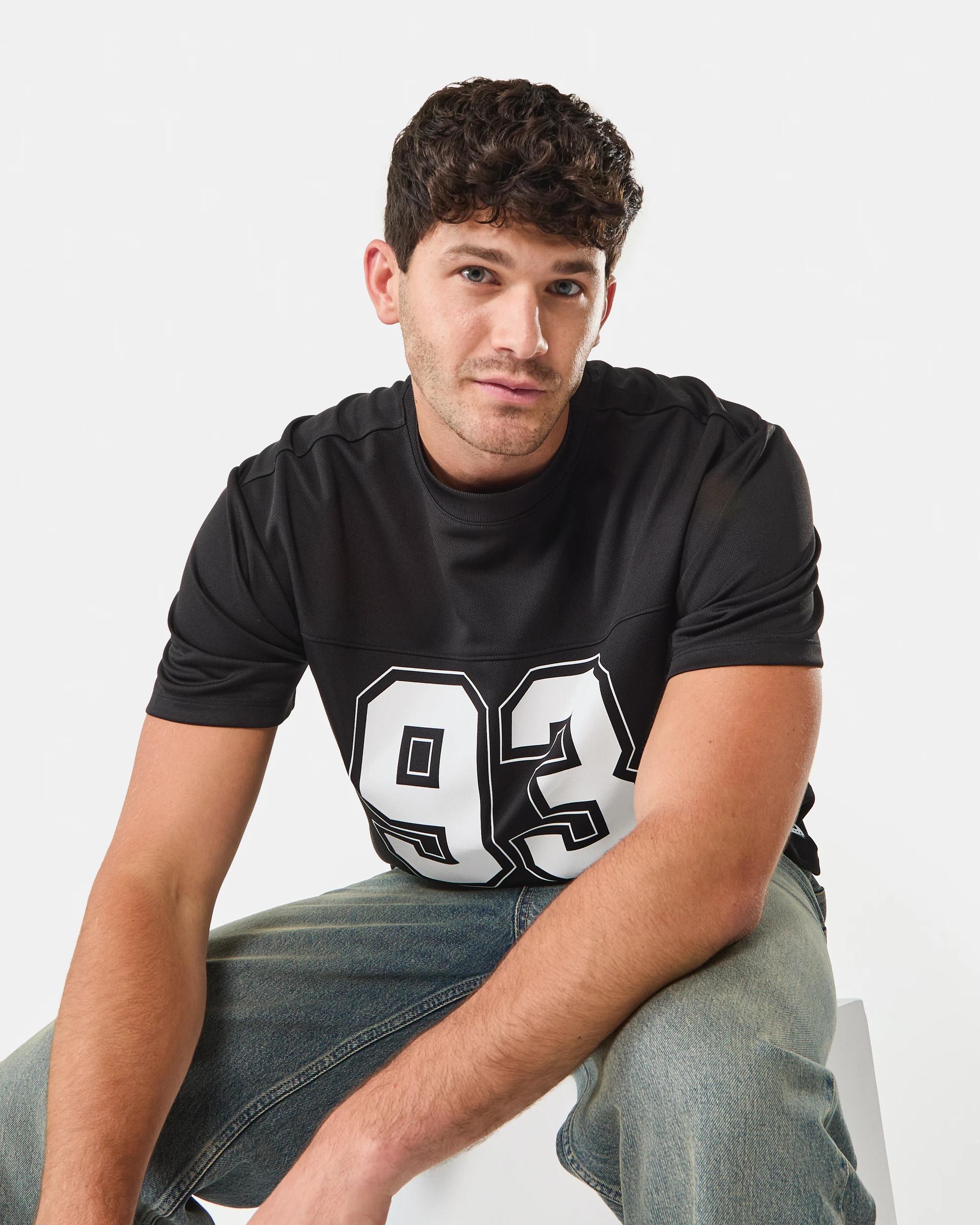 5 Mesh Boxy Print T-shirt Black, 5 of 9