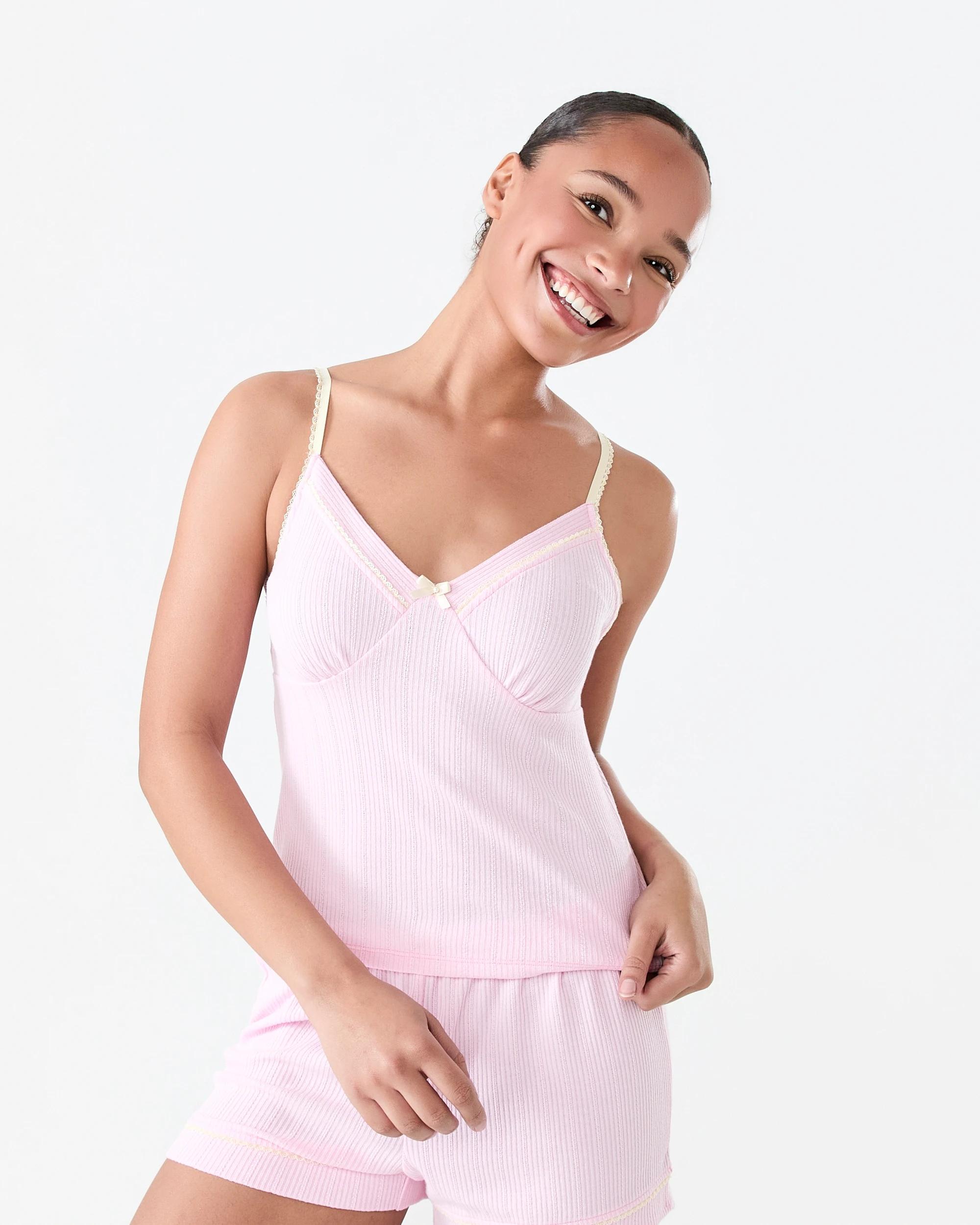 7 Pointelle Rib Cami Pkldy Pink, 7 of 7