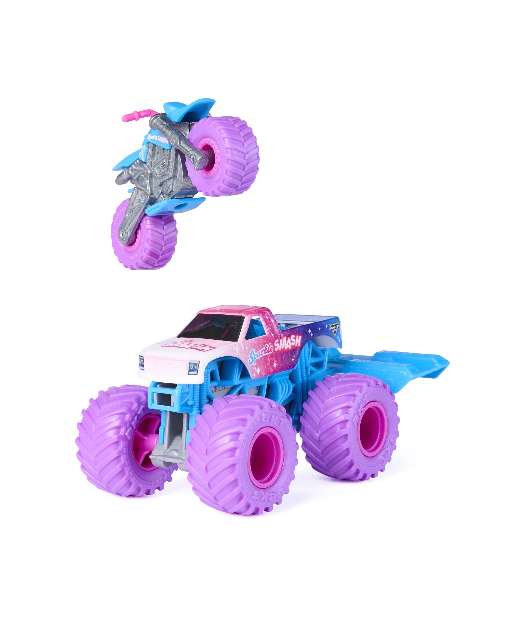 5 Monster Jam 1:64 Scale Truck and Bike Set - Assorted, 5 of 8