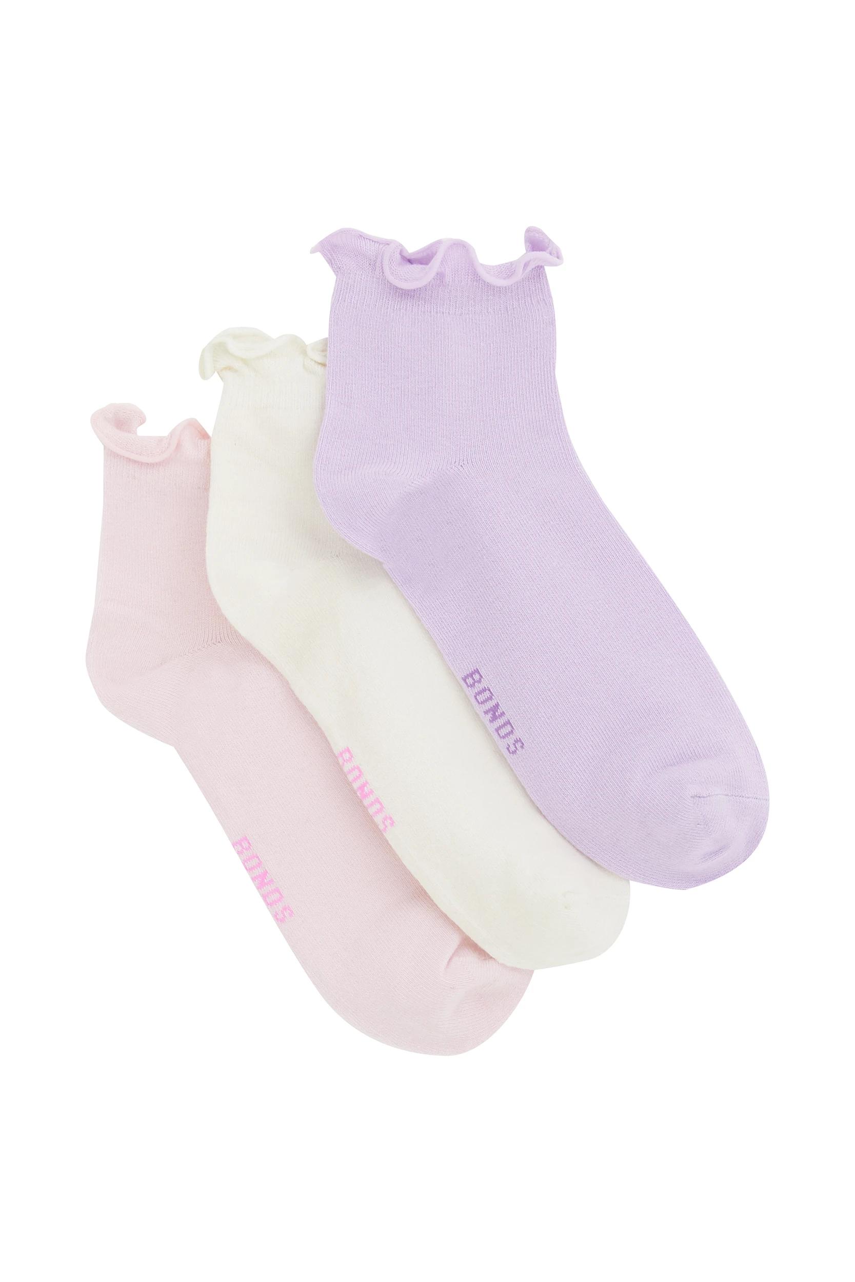 2 Bonds 3 Pack Frill Anklet Socks MULTI, 2 of 3