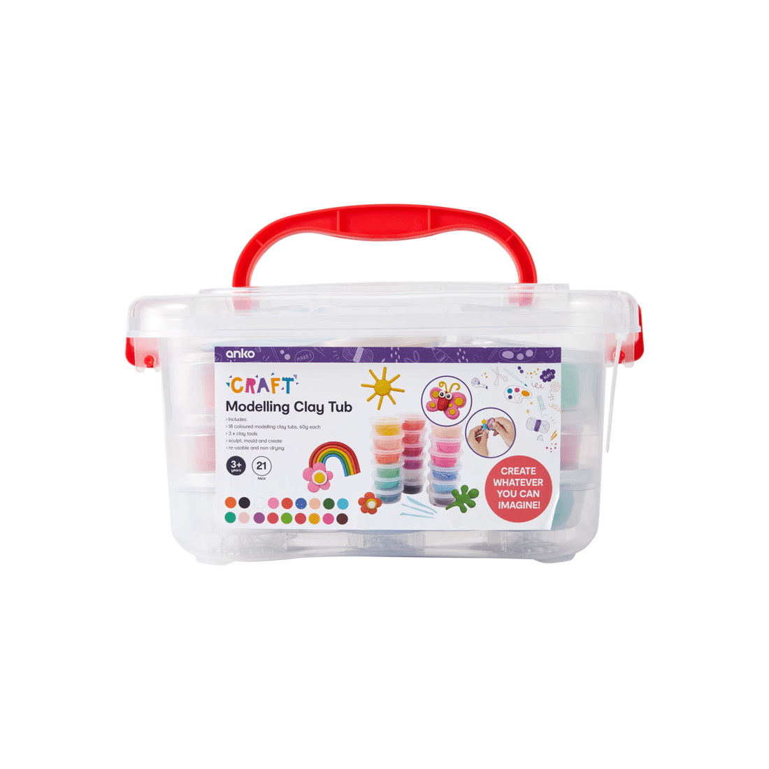 1 21 Pack Modelling Clay Tub, 1 of 5