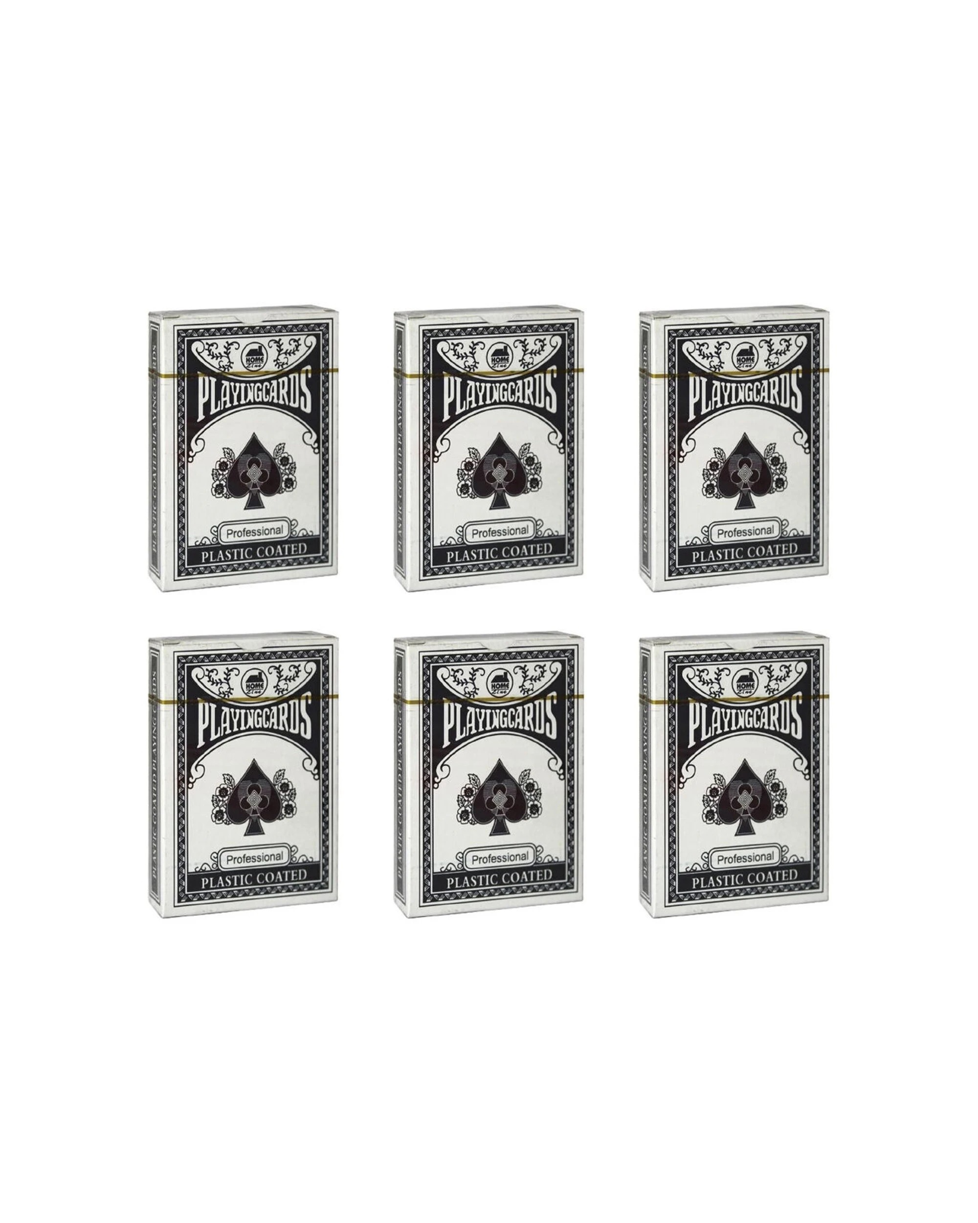 1 Home Line 6x 52pc Professional Plastic Coated Playing Cards Poker Deck - Multi, 1 of 2