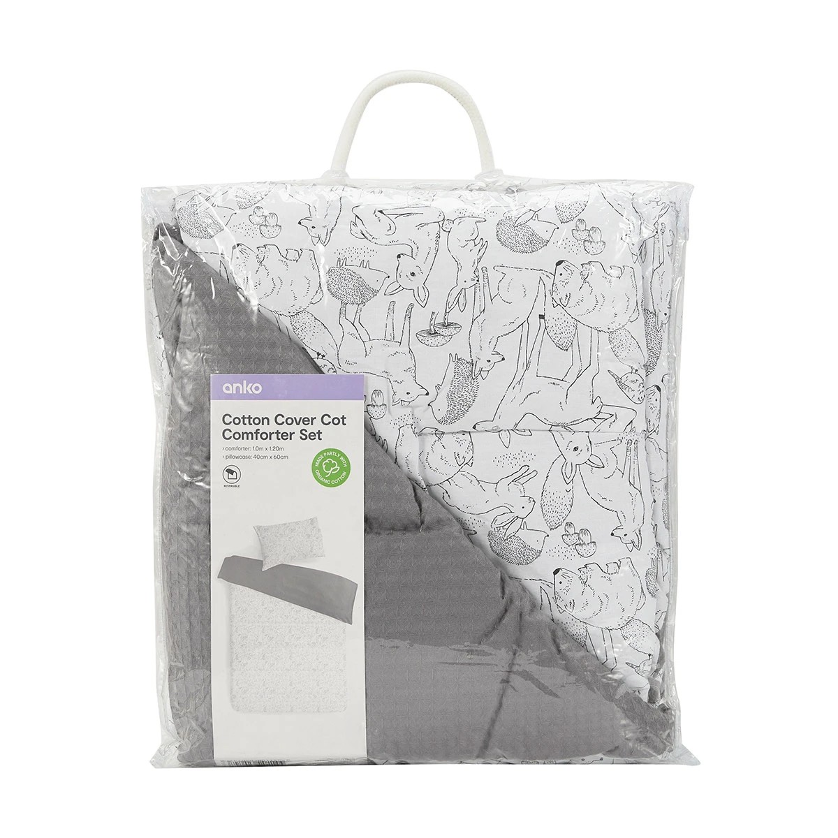 6 Organic Cotton Cover Cot Comforter Set, 6 of 6