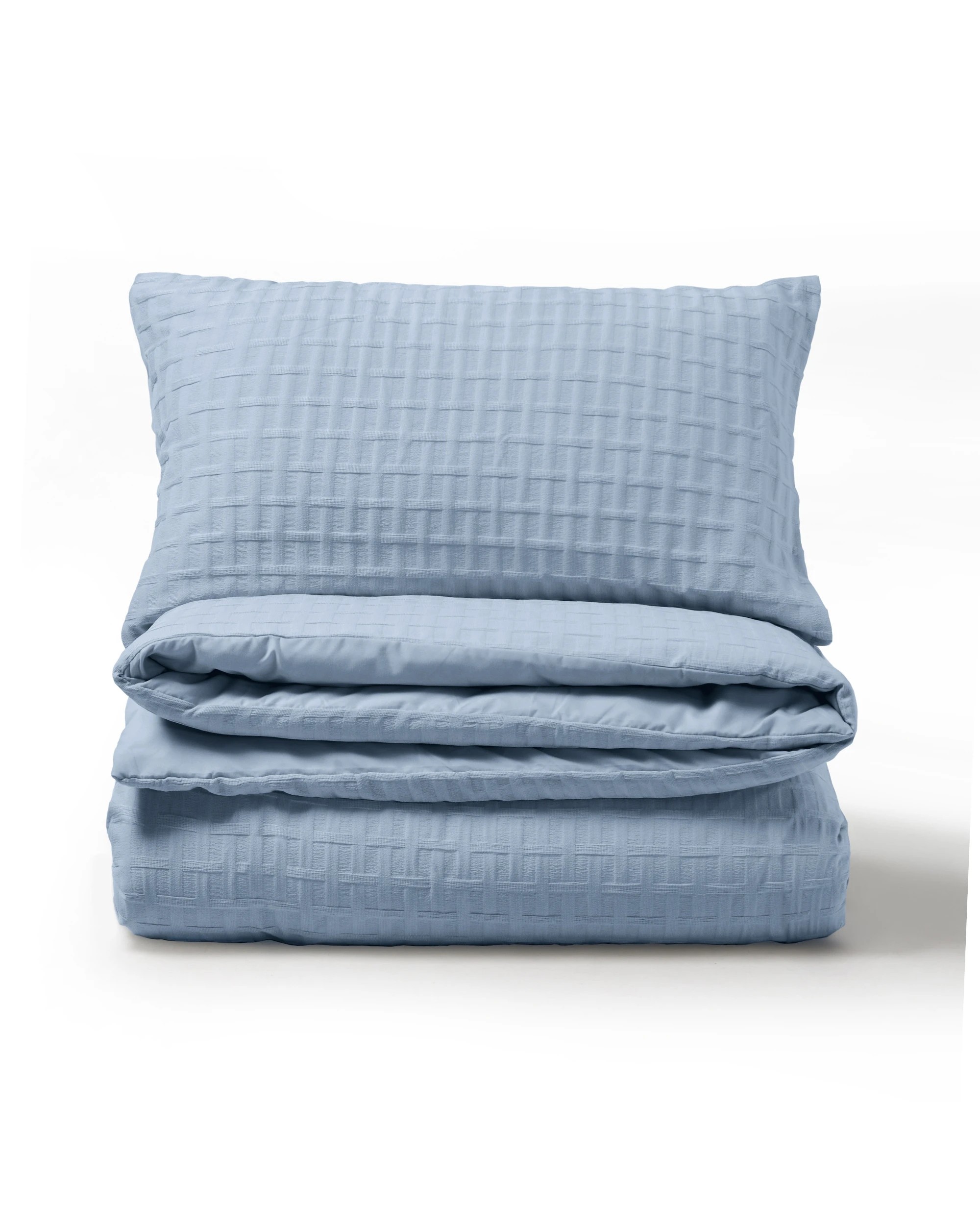 2 Dreamaker Aubrey Jacquard Quilt Cover Set - King Single Bed - Cornflower, 2 of 7