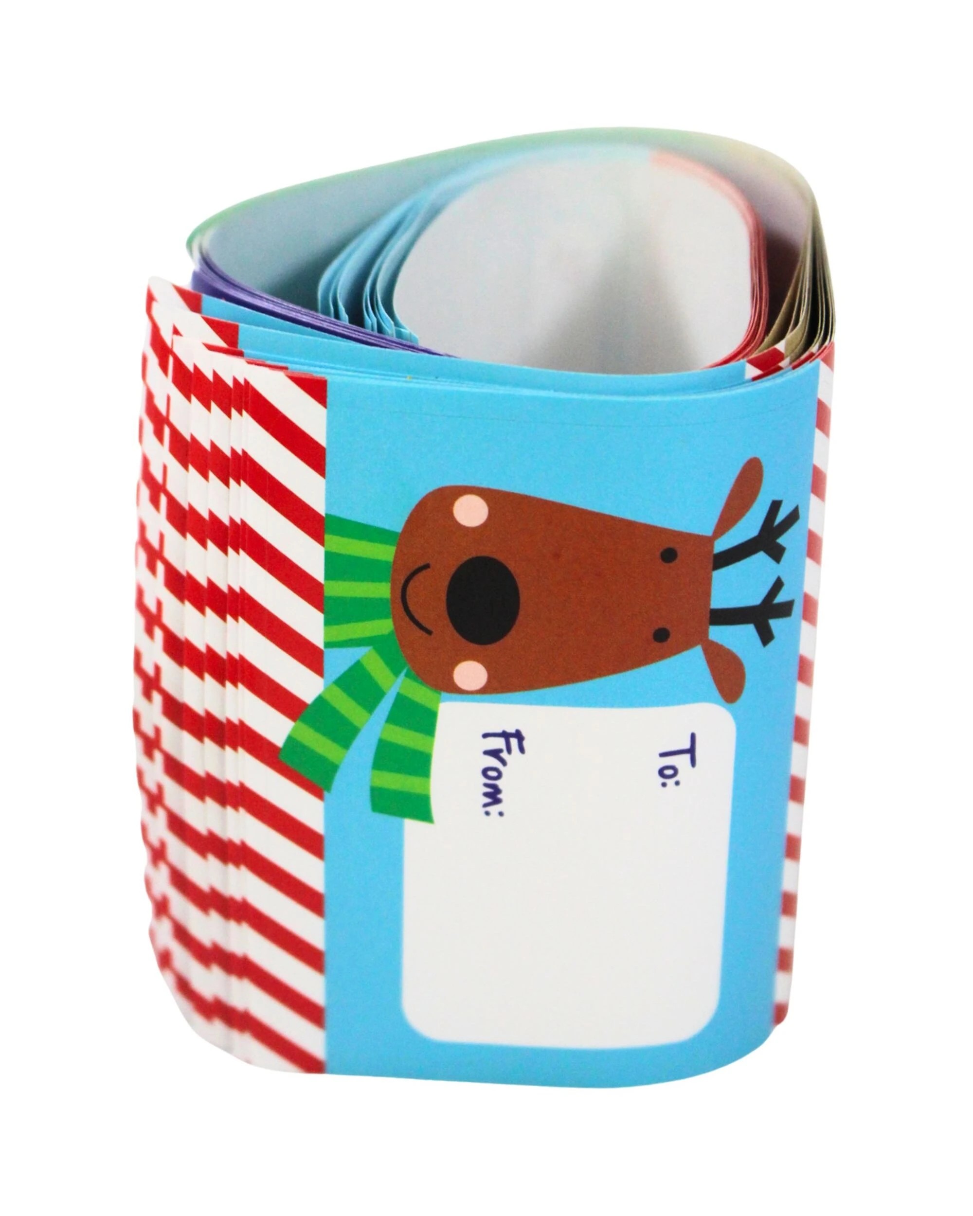 4 Artwrap Festive Christmas Gift Label Stickers Roll of 60 - Multi, 4 of 6