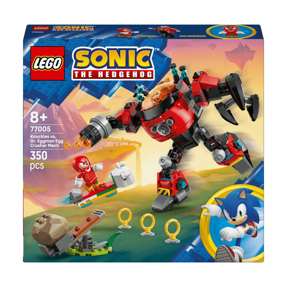 1 LEGO Sonic Knuckles vs. Dr. Eggman Egg Crusher Mech 77005, 1 of 10