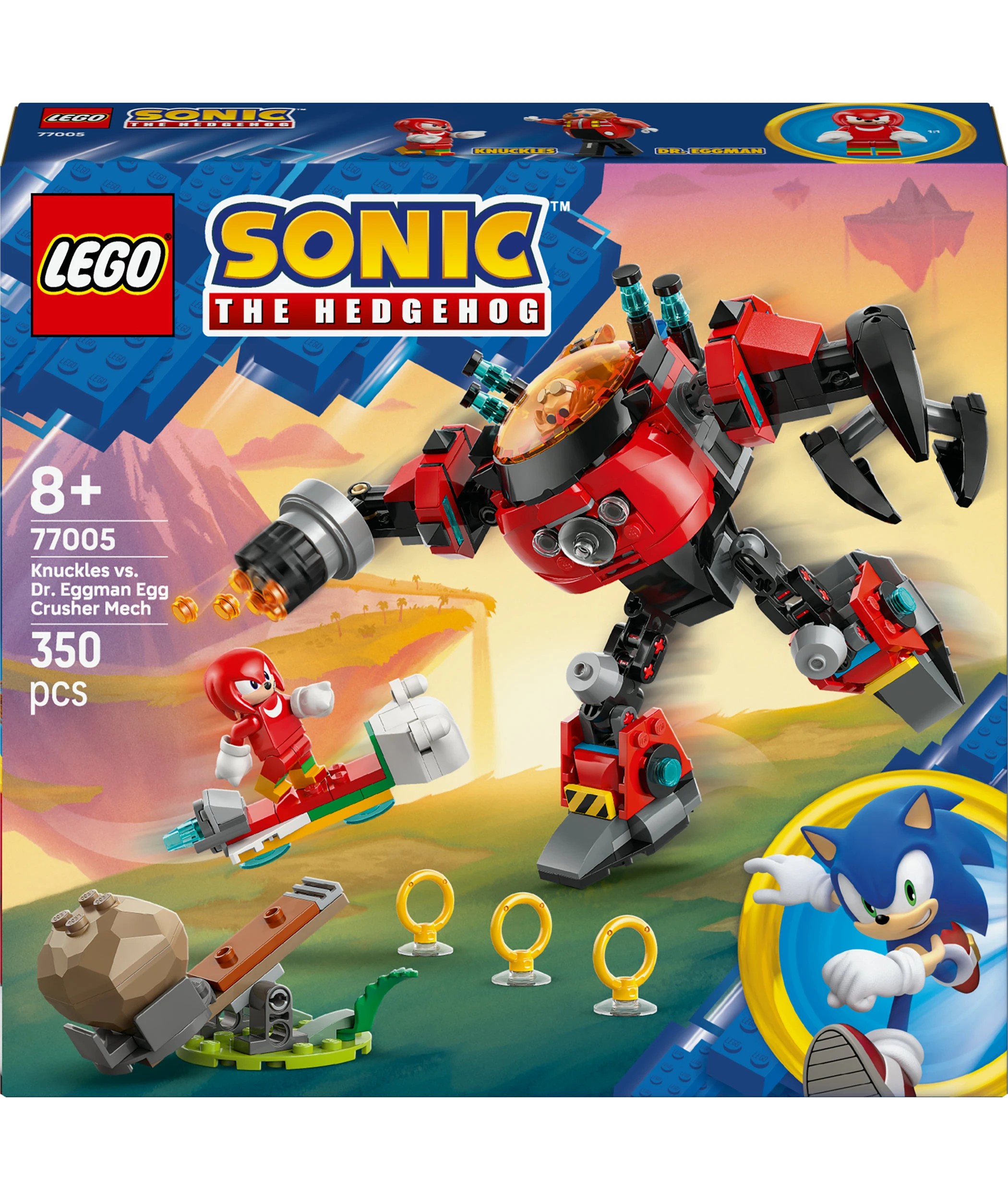 1 LEGO Sonic Knuckles vs. Dr. Eggman Egg Crusher Mech 77005, 1 of 10