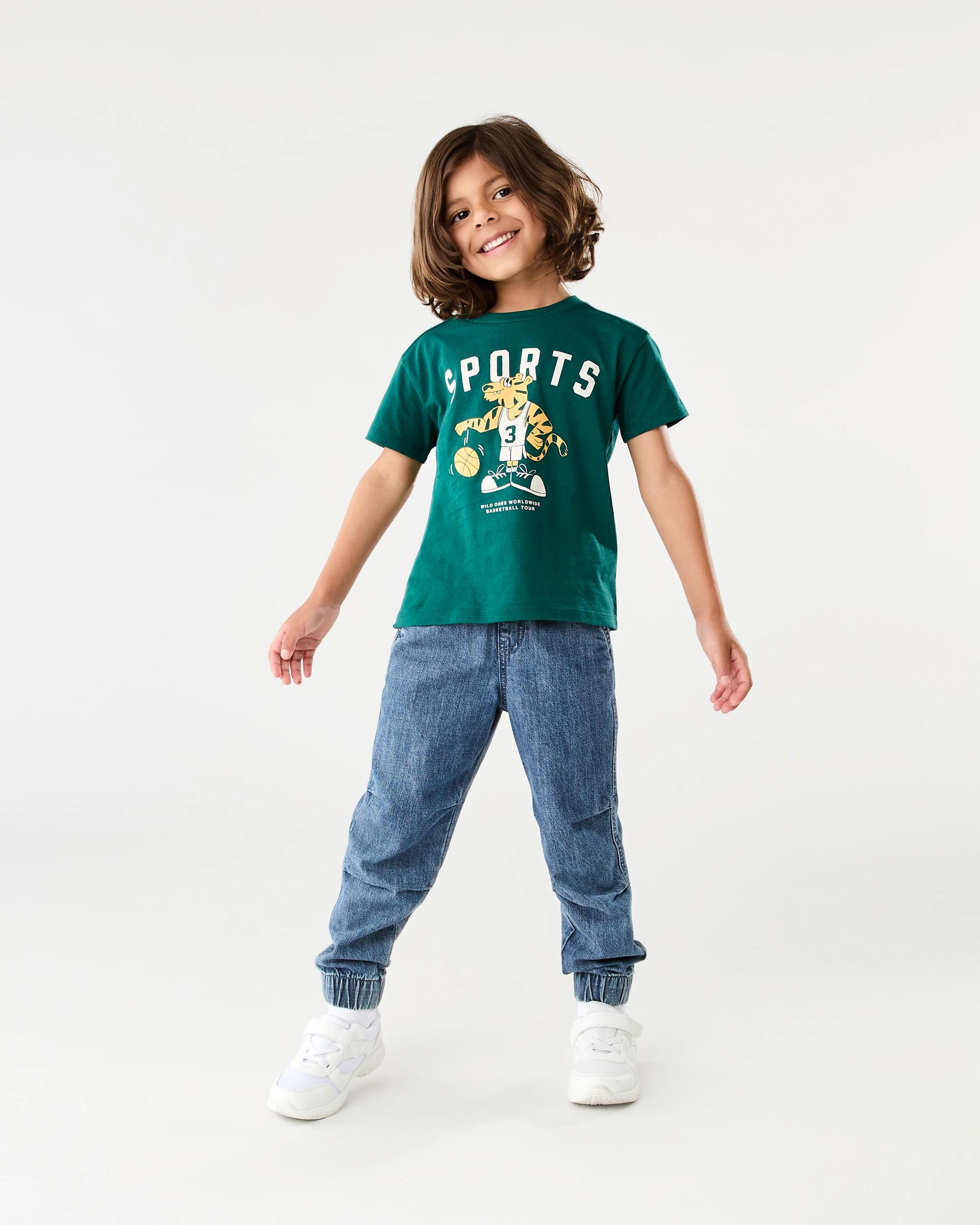 3 Chest Print T-shirt Grn Sports, 3 of 6