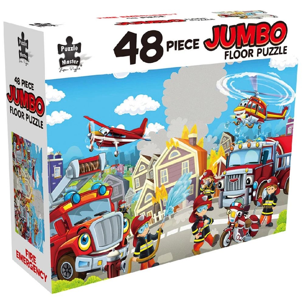 1 Puzzle Master Jumbo Floor Puzzle Fire Emergency 48 Piece, 1 of 2