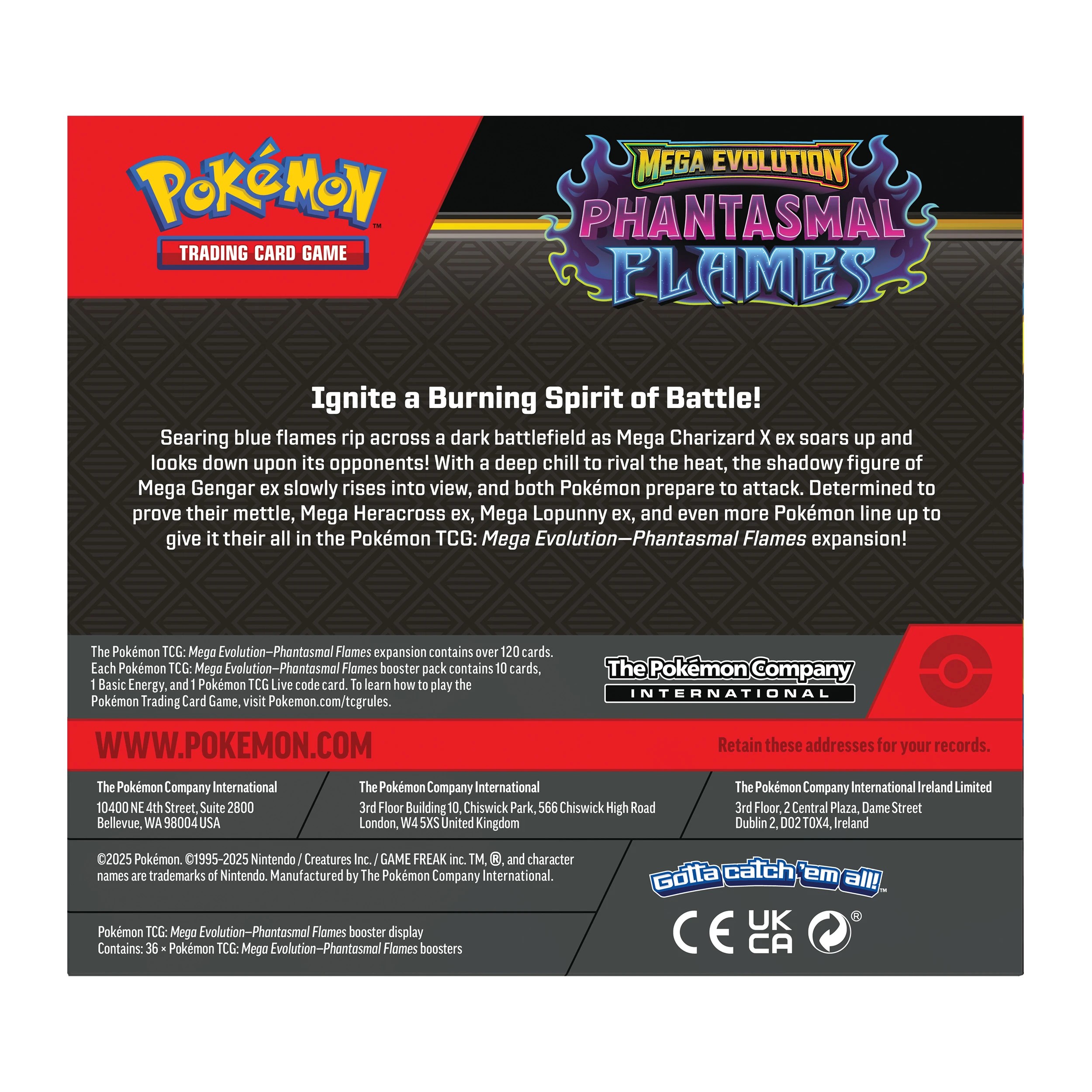 3 Pokemon Trading Card Game: Mega Evolution - Phantasmal Flames Booster Display (36 Boosters) - Assorted, 3 of 8