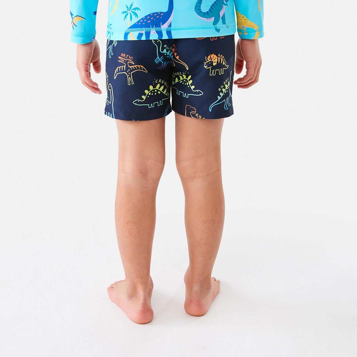 2 Printed Boardshorts Blue Dino, 2 of 8