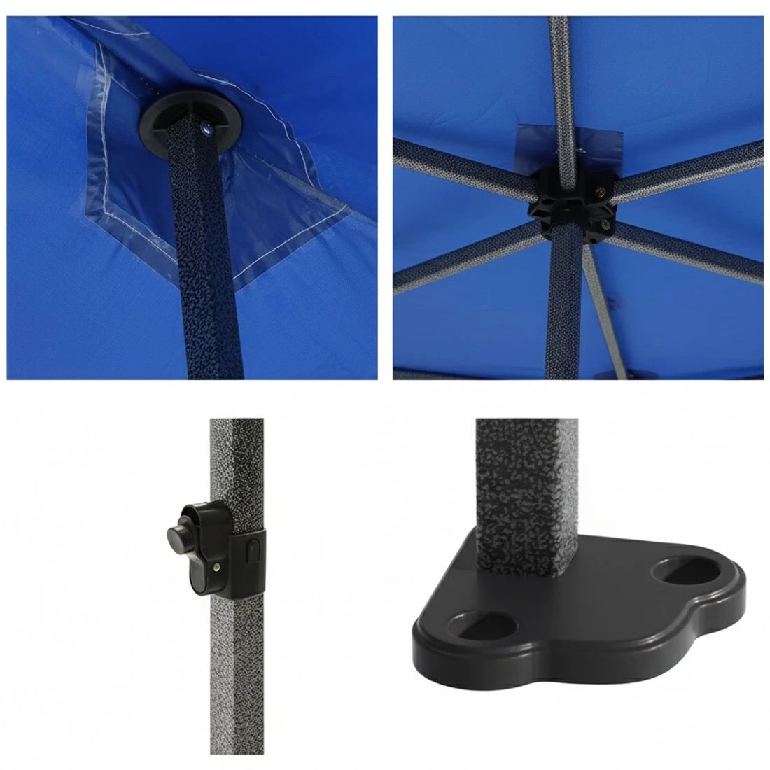 4 Instahut Gazebo Pop Up 3x3m w/Base Podx4 Marquee Folding Outdoor Wedding Camping Tent Shade - Blue, 4 of 6