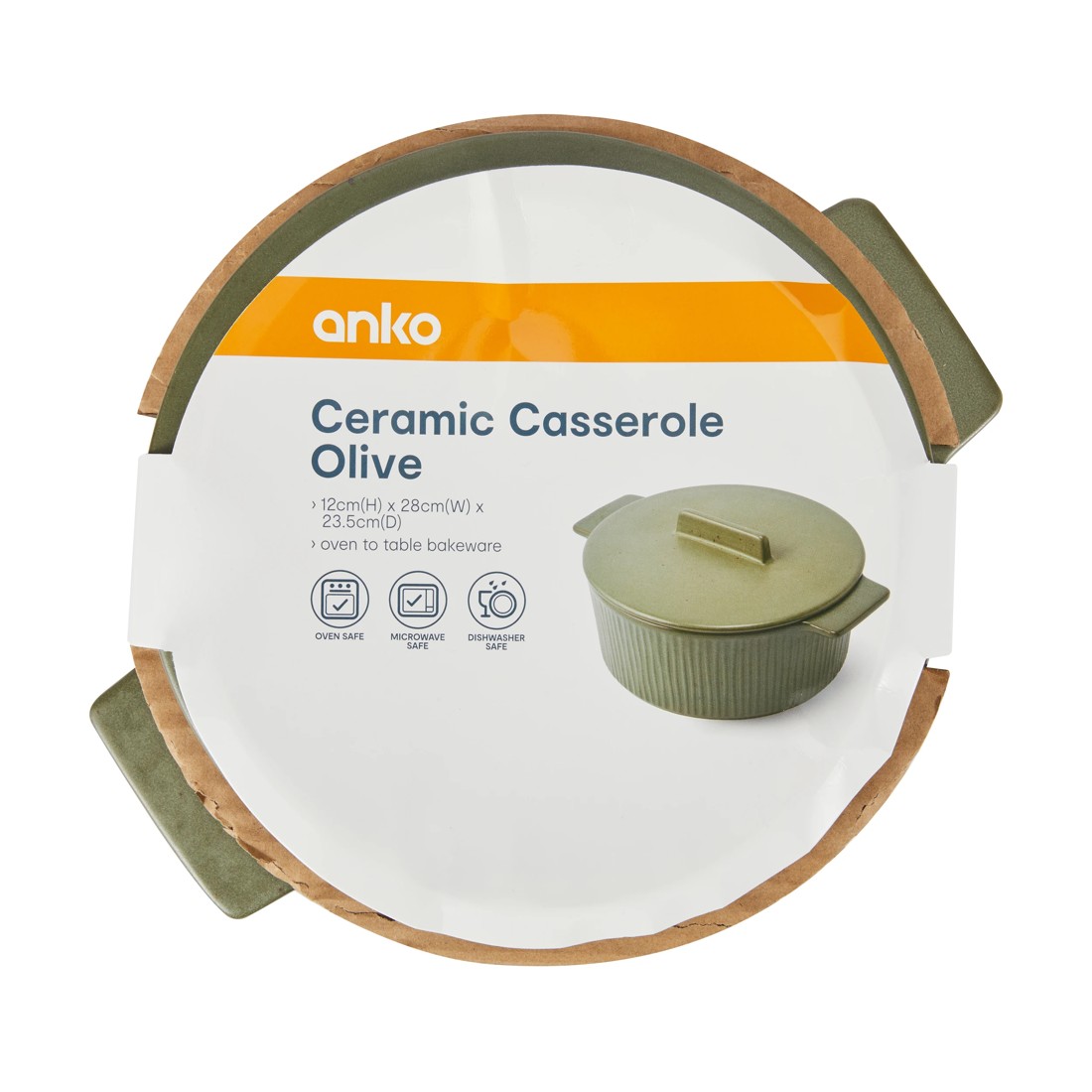 6 Ceramic Casserole - Olive, 6 of 6