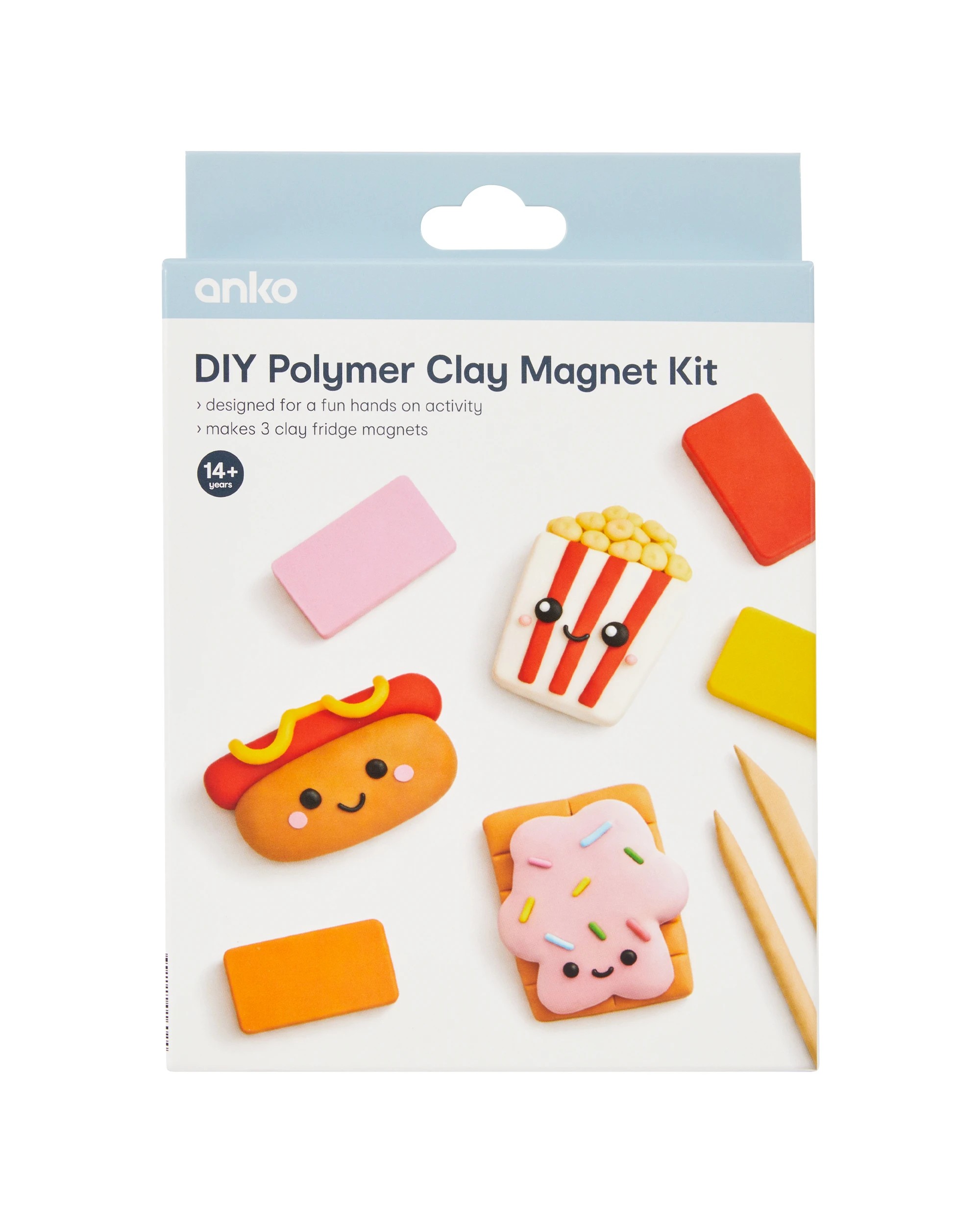 1 DIY Polymer Clay Magnet Kit - Hotdog, 1 of 3
