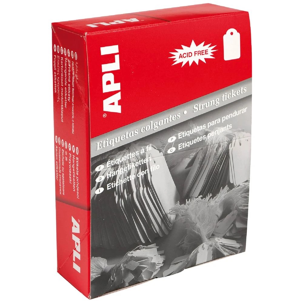 1 Apli Strung Tickets 28 x 43mm 500 Pack, 1 of 1