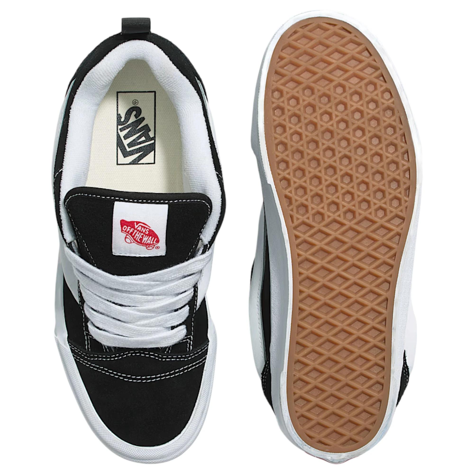 4 Vans Mens Knu Stack Low Top Black/ White Lace Up Shoes BLACK/WHITE, 4 of 4