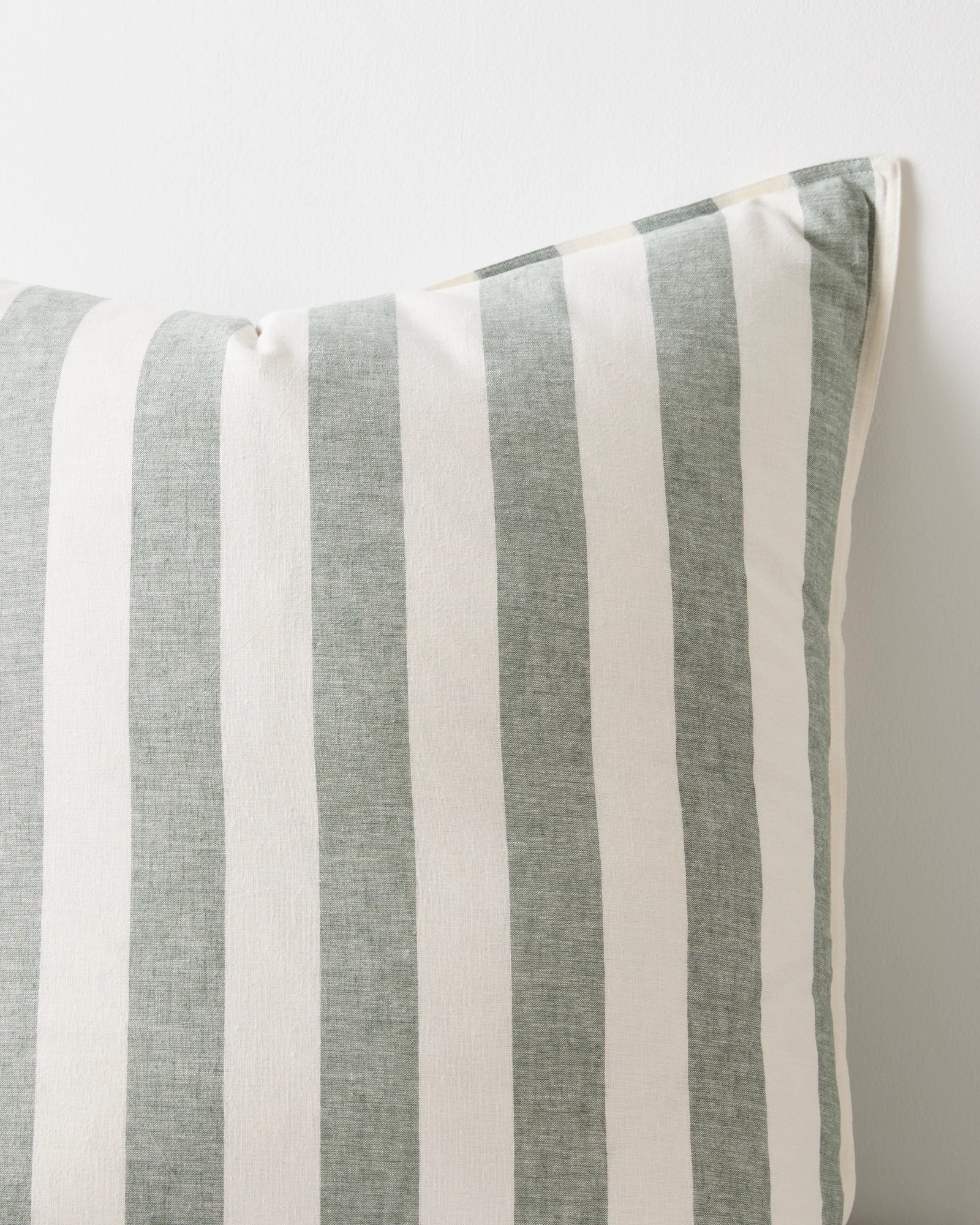 2 Target Reid Stripe Linen/Cotton European Pillowcase - Agave - One Size - Green, 2 of 2