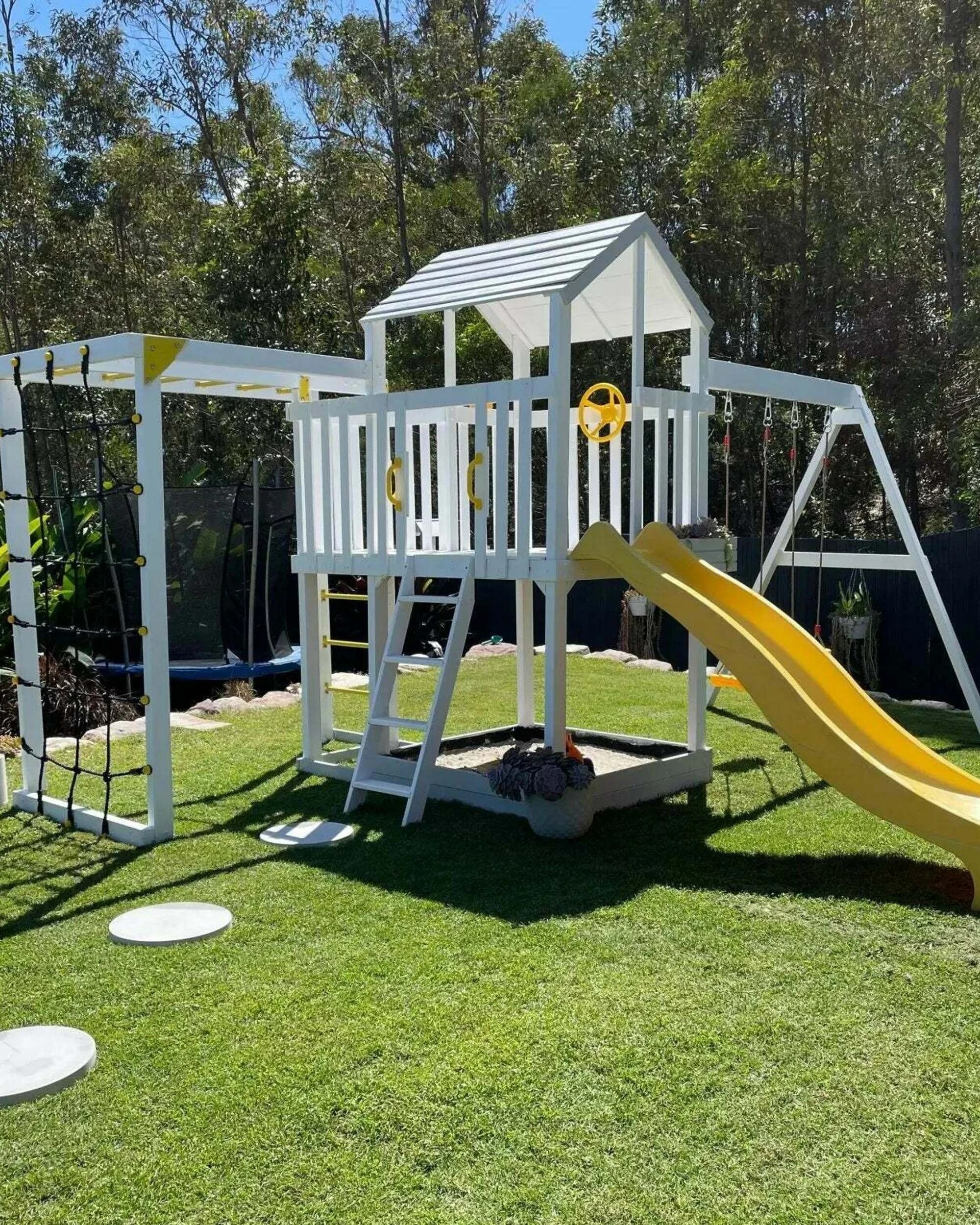 4 Hide & Seek Kids River Fort Set Cubby with Slide - Pink, 4 of 6