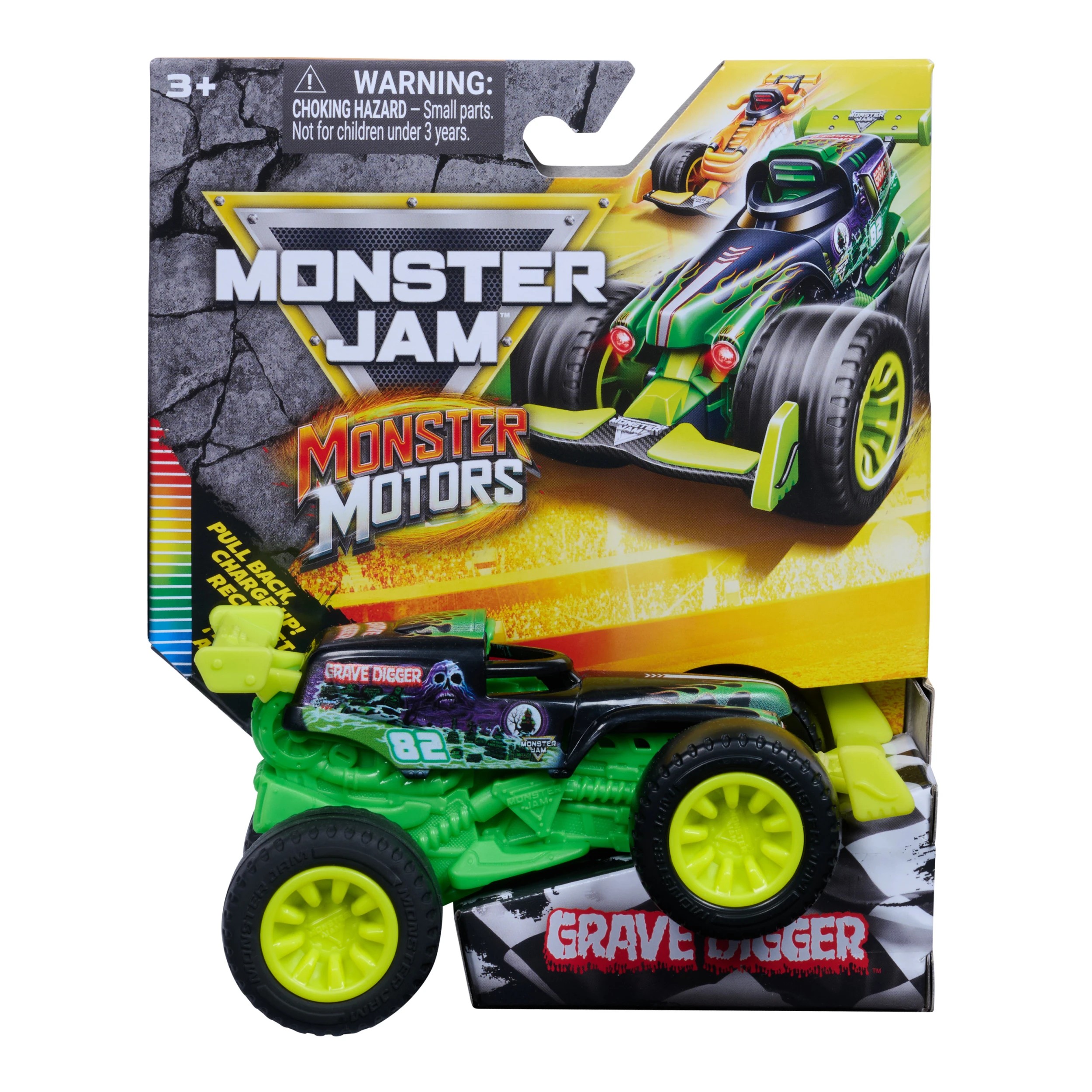 7 Monster Jam Monster Motors 1:64 Rev Up Monster Truck - Assorted, 7 of 7