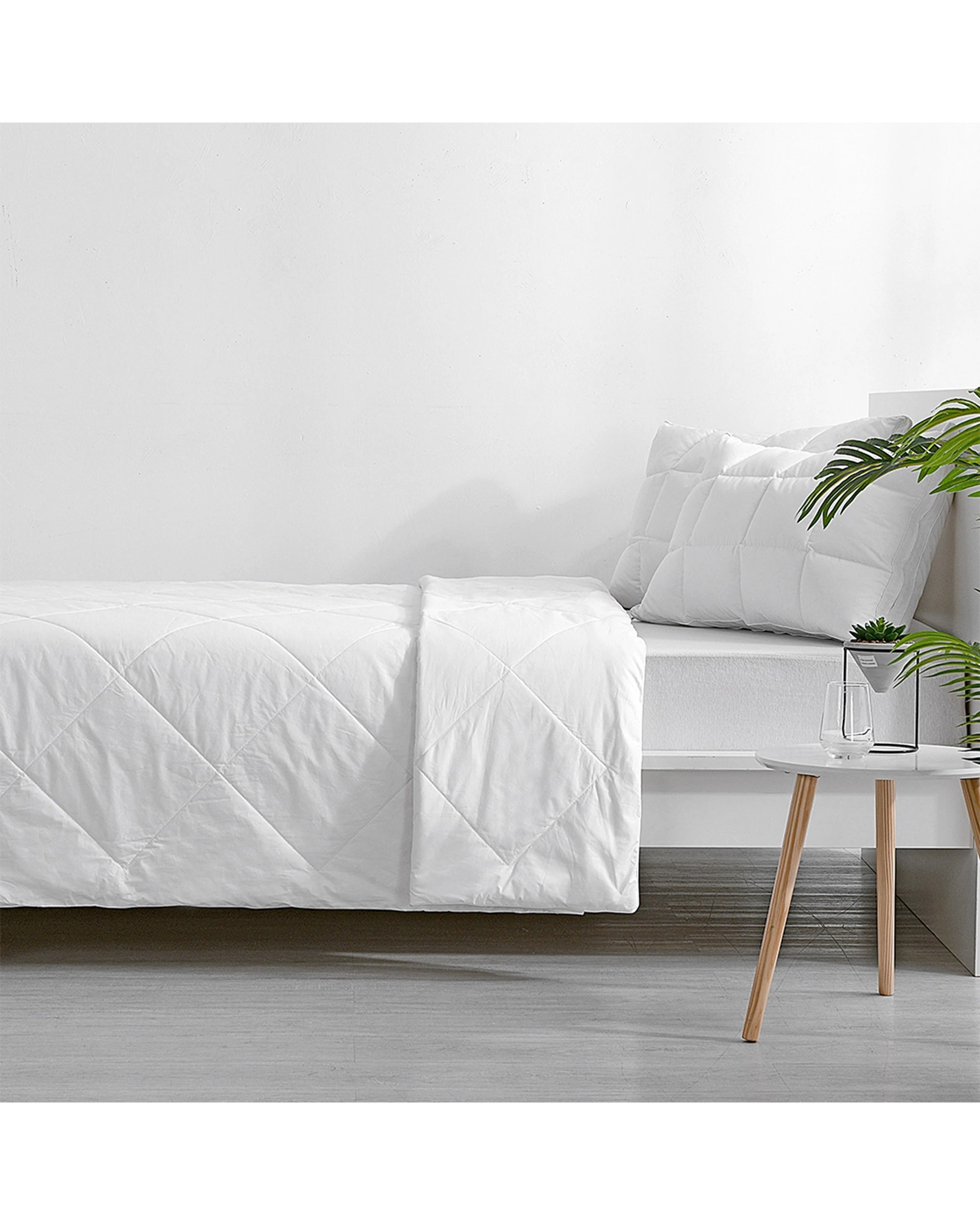 4 Bianca Sleep 250gsm Quilt Bamboo Fill Cotton - Single Bed - White, 4 of 7
