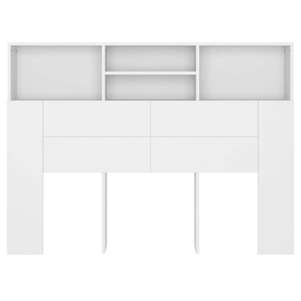 3 vidaXL Headboard Cabinet Chipboard - White, 3 of 6