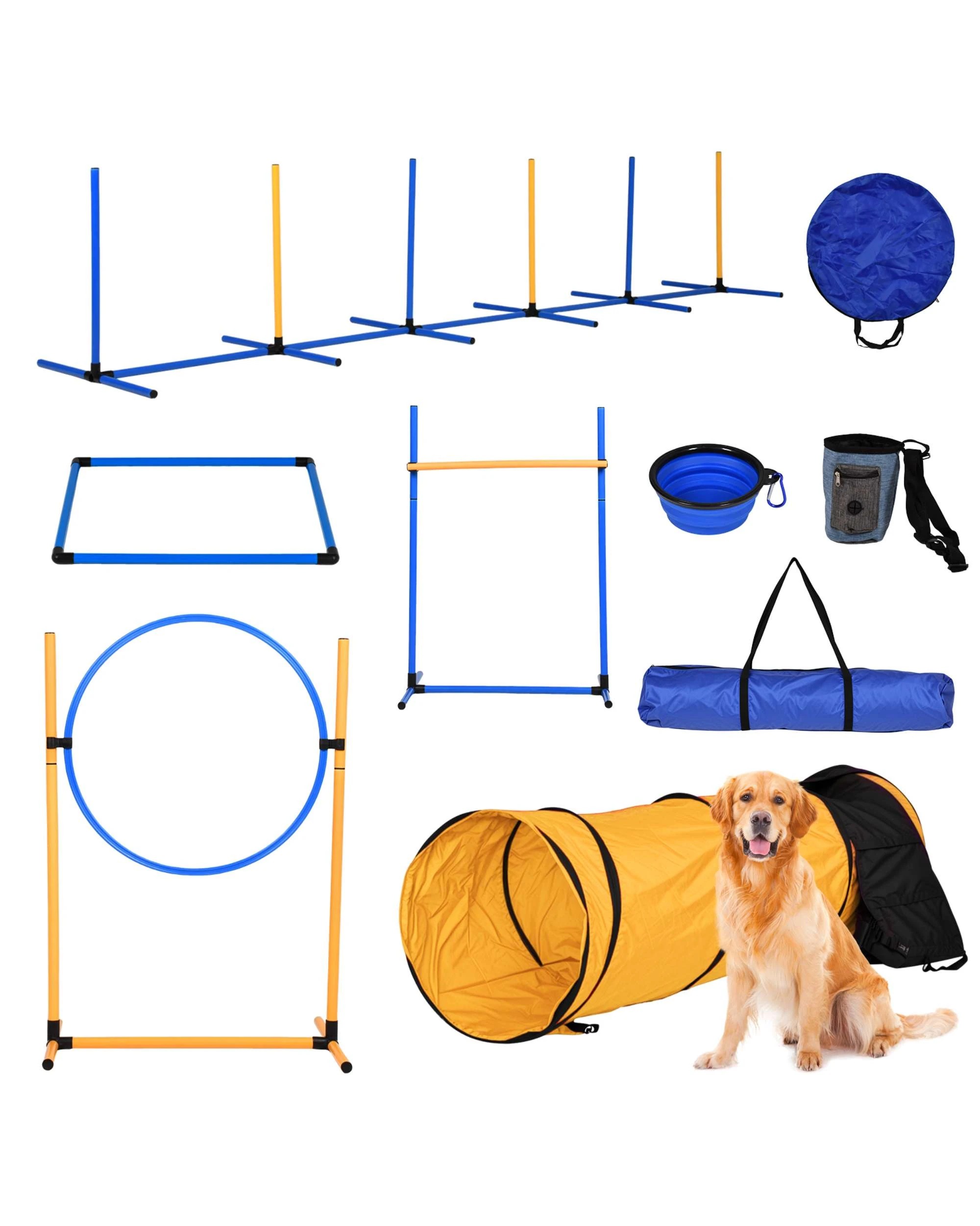 1 Advwin Dog Agility Training Equipment Obstacle Training Course, 1 of 8