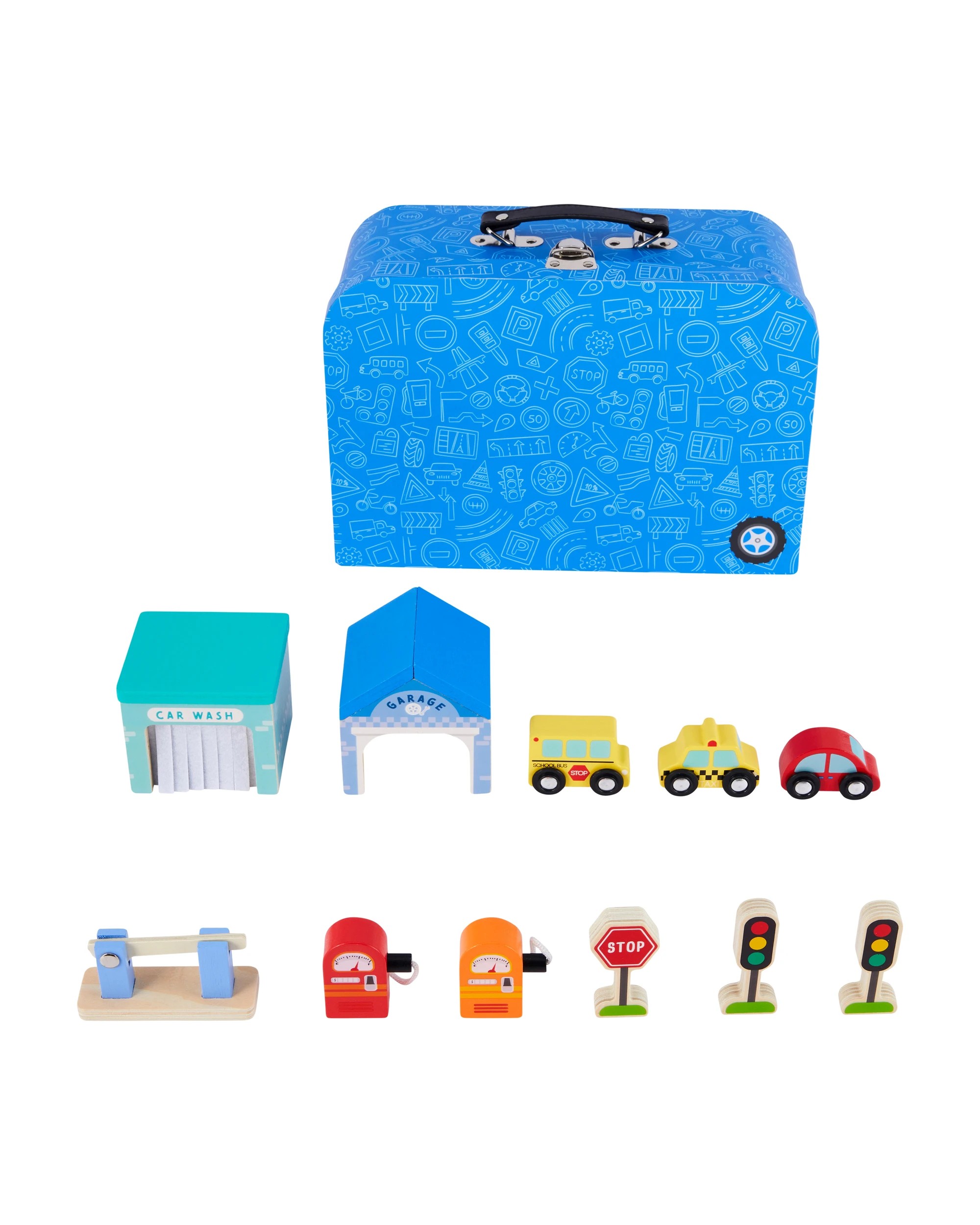 5 12 Piece Wooden Play Suitcase Vehicles Set, 5 of 8