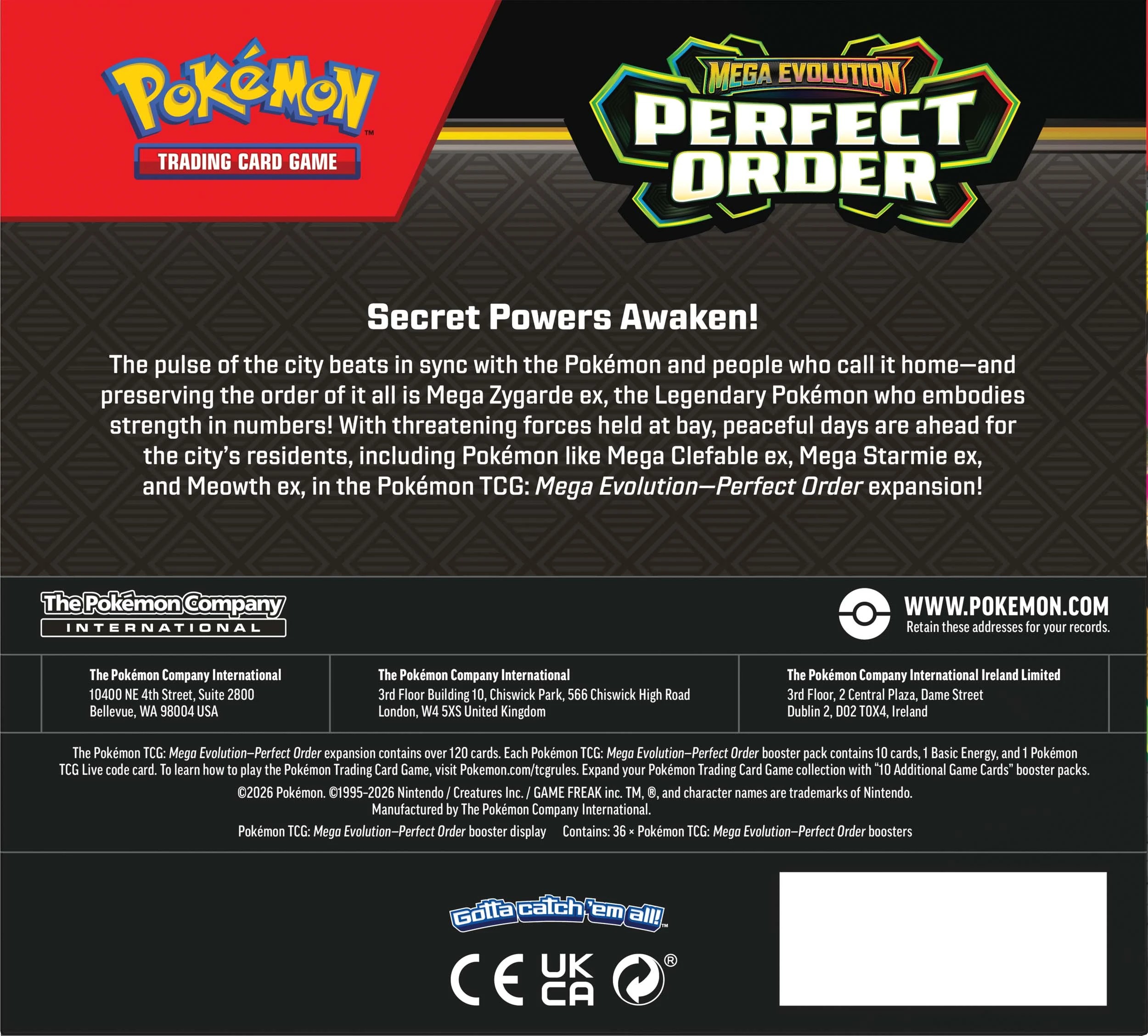 4 Pokemon Trading Card Game: Mega Evolution - Perfect Order Booster Display - Assorted, 4 of 9