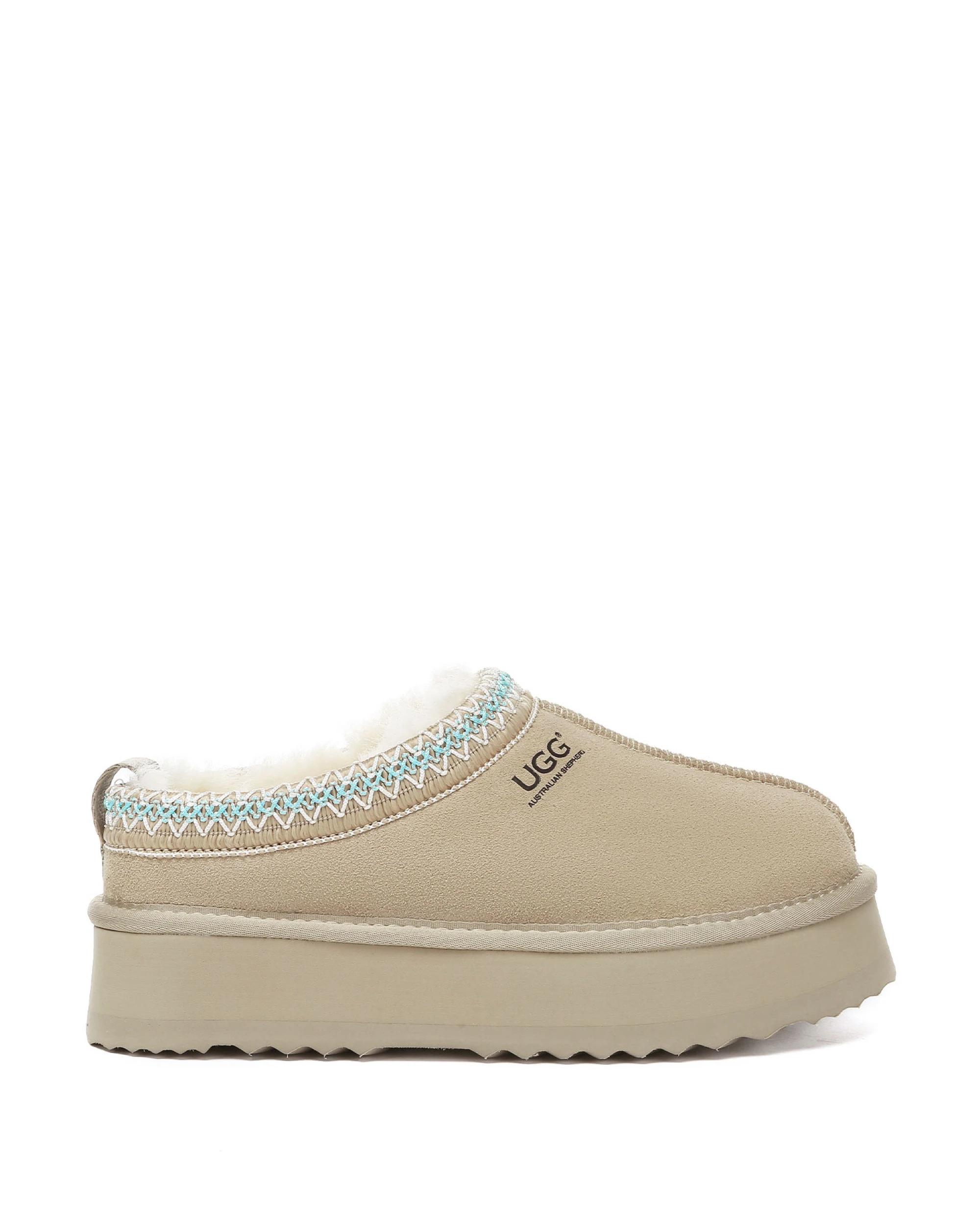 1 Australian Shepherd UGG Ventus Cow Suede Platform SAND, 1 of 5