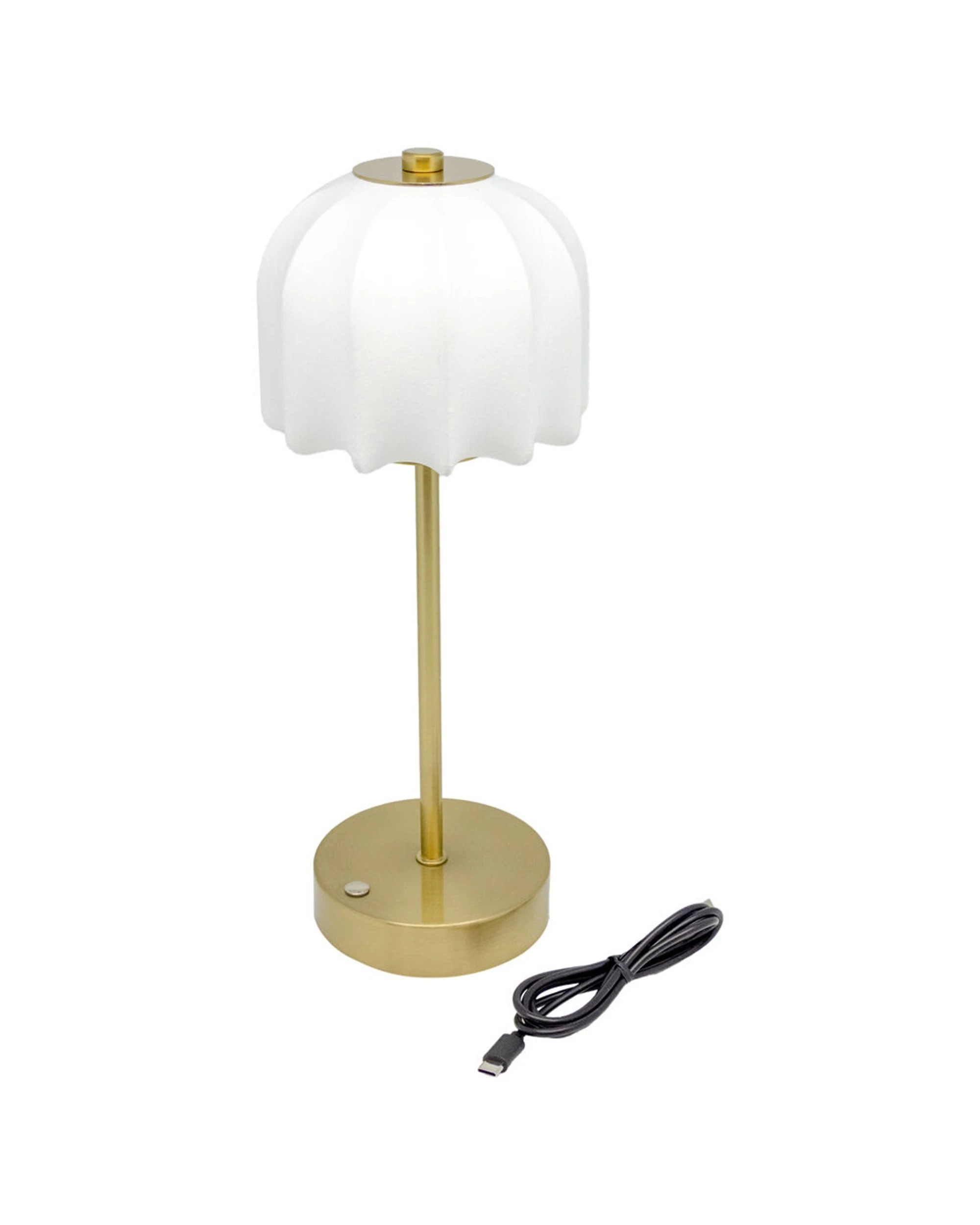 2 Boyle Rechargeable LED Table Lamp Silk Umbrella Shade Adjustable Lighting - Multi, 2 of 9