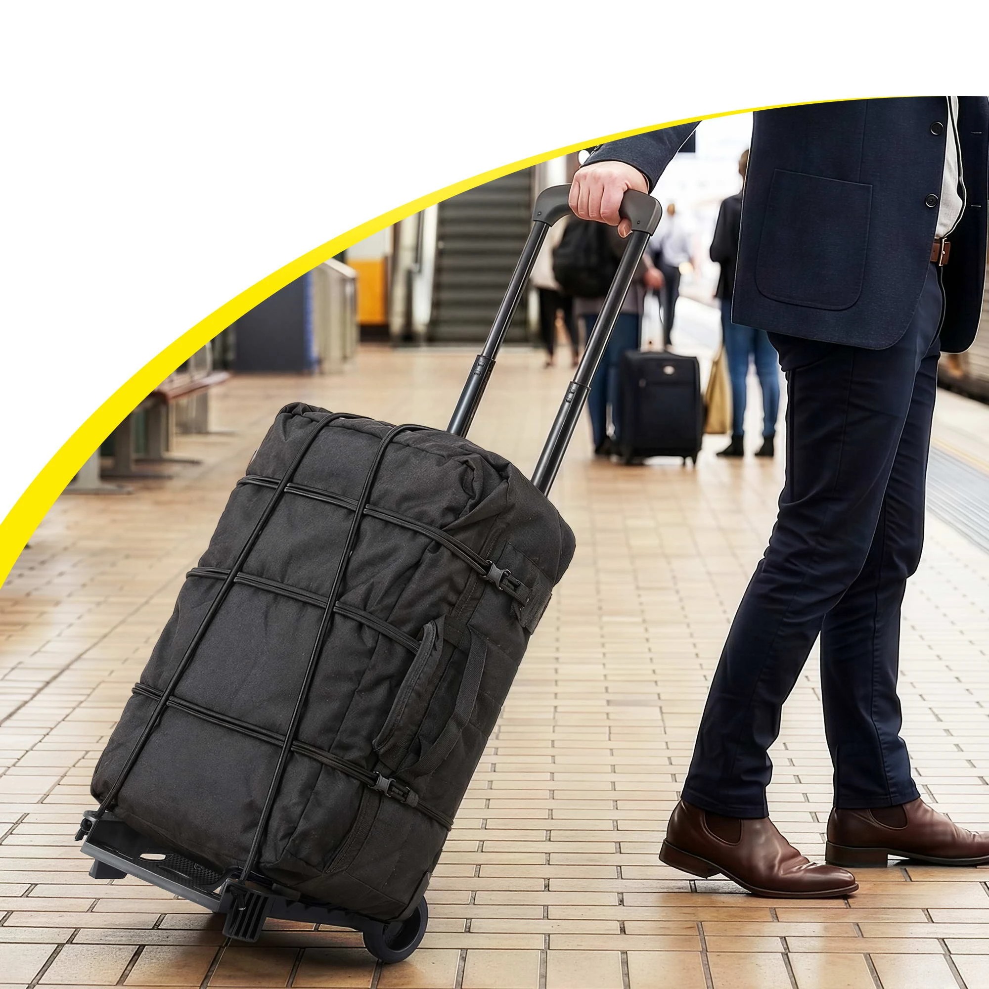5 Giantz Folding Trolley Portable Hand Truck Lightweight Travel Luggage - Black, 5 of 8