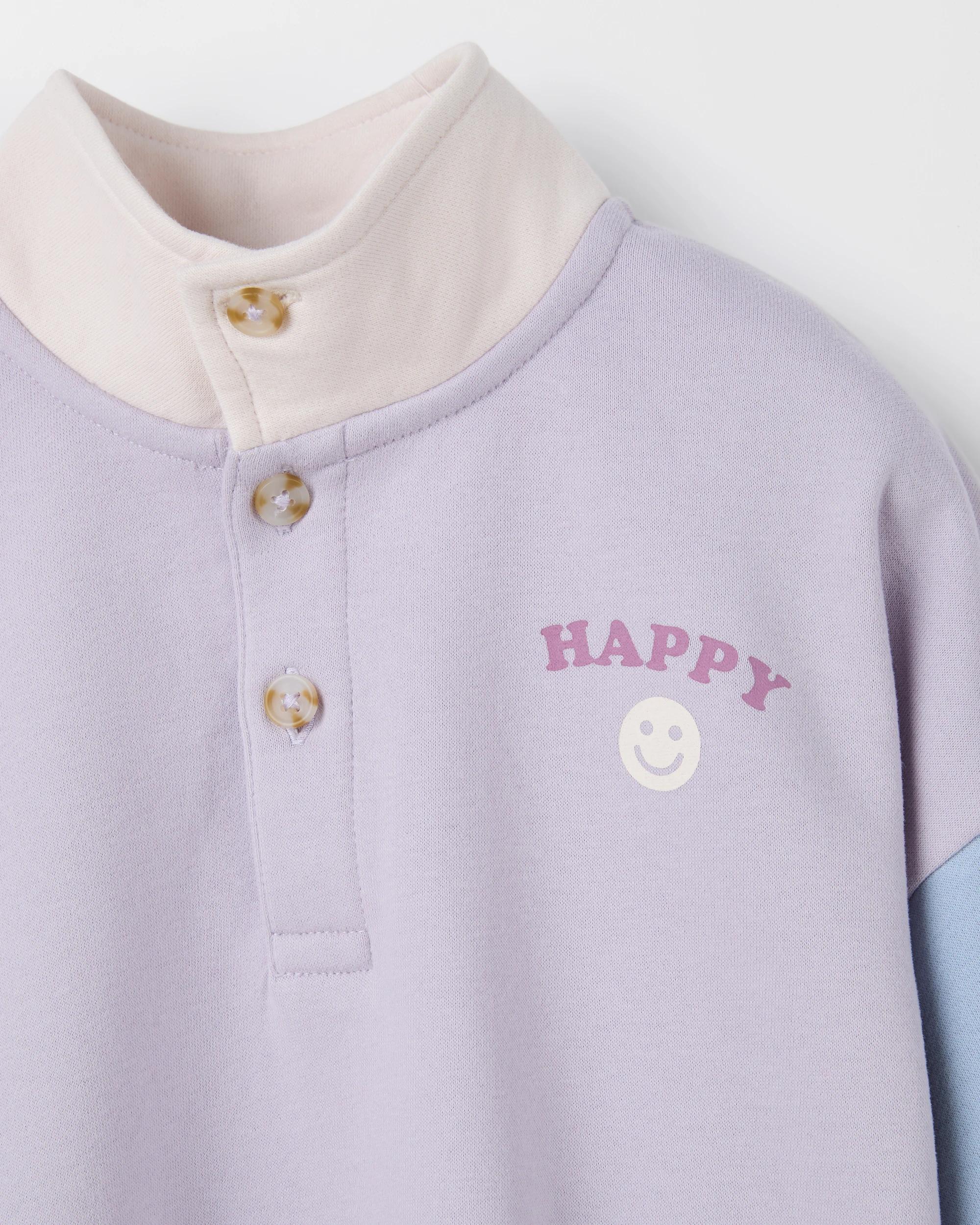 6 Target Kids Long Sleeve Colour Block Jumper PURPLE, 6 of 6
