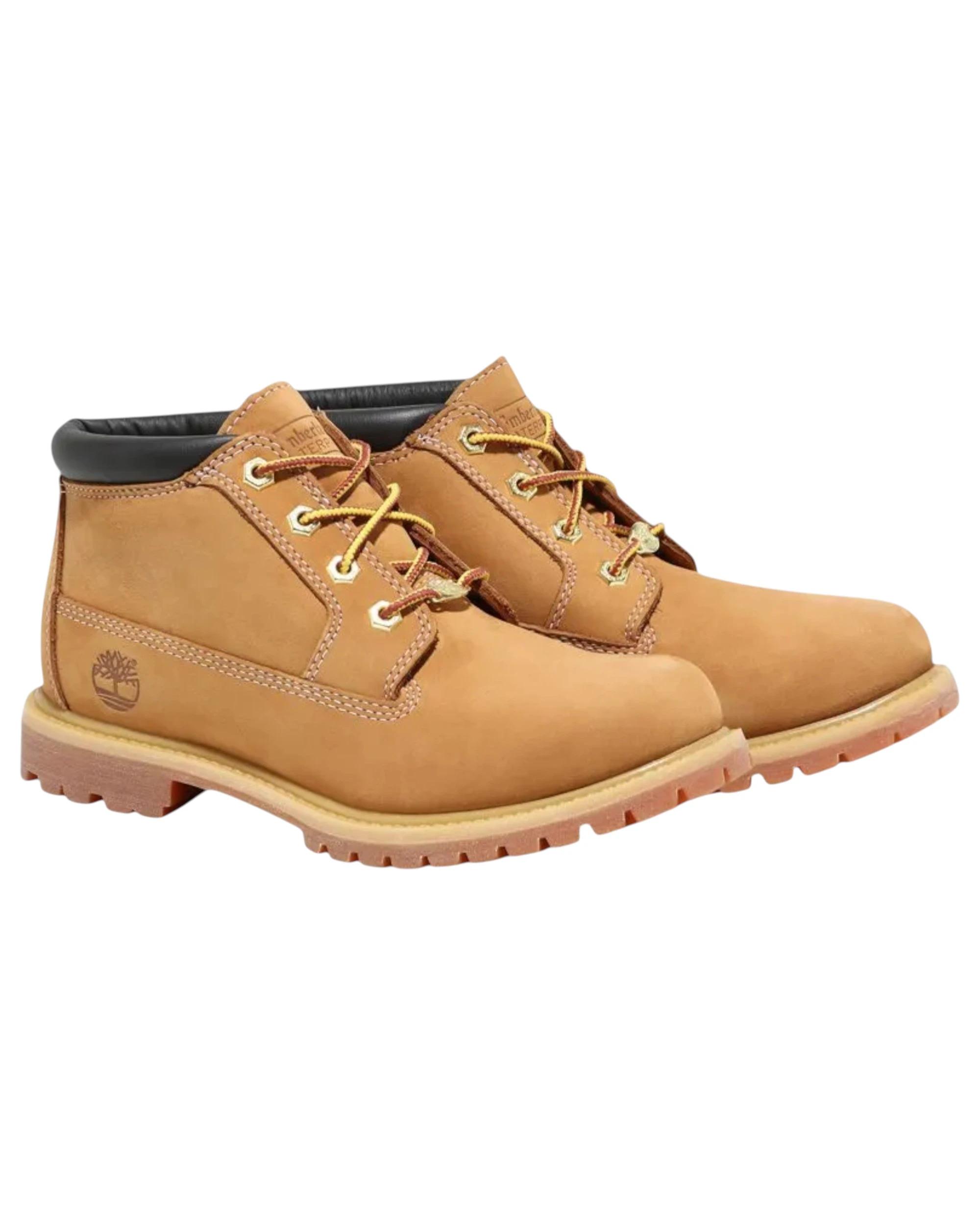 2 Timberland Womens Nellie Chukka Double Wide Wheat Nubuck Waterproof Boots WHEAT NUBUCK, 2 of 7