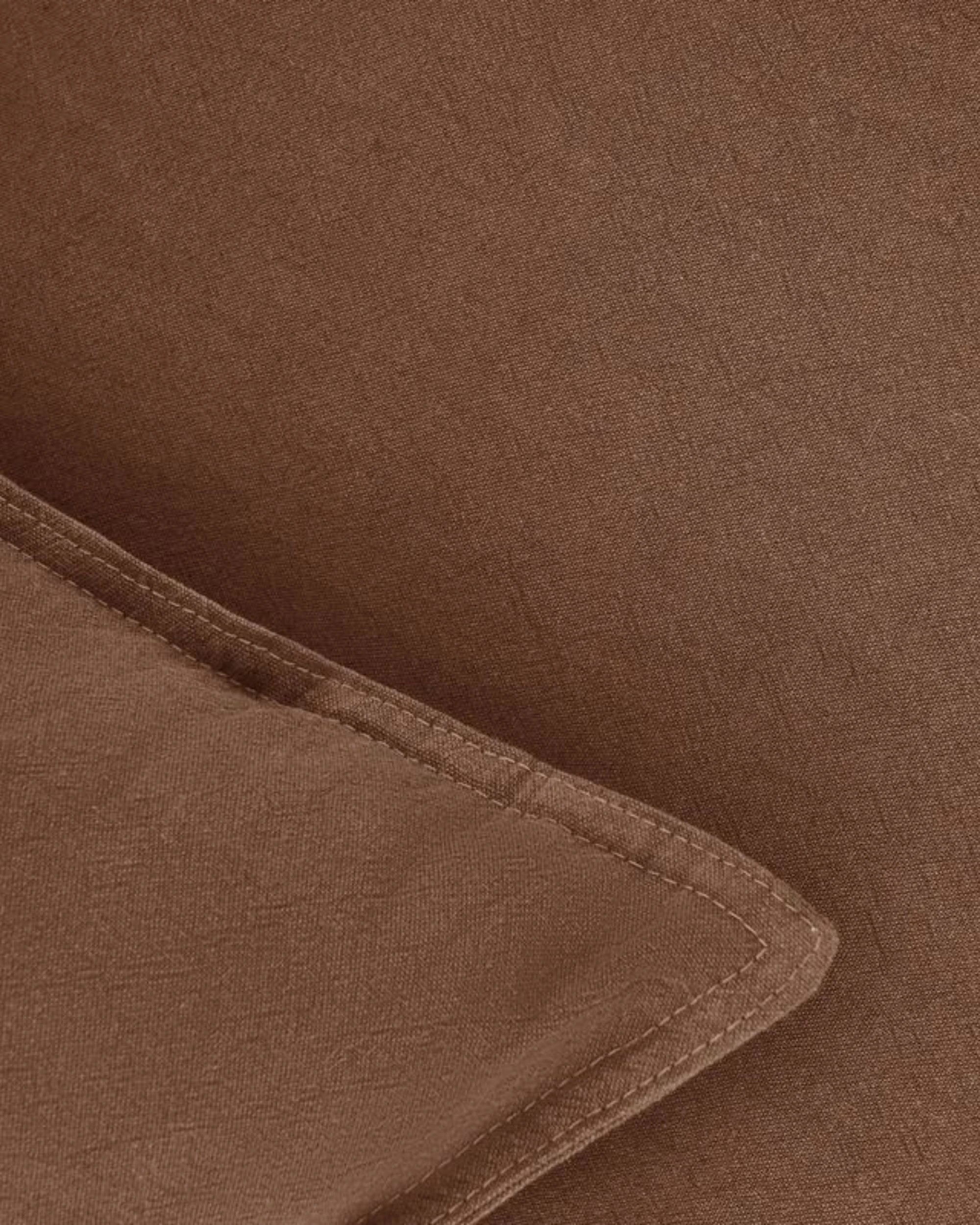 3 Gioia Casa 2-Pack Linen-Cotton Blend European Pillowcases - Cocoa Brown, 3 of 4
