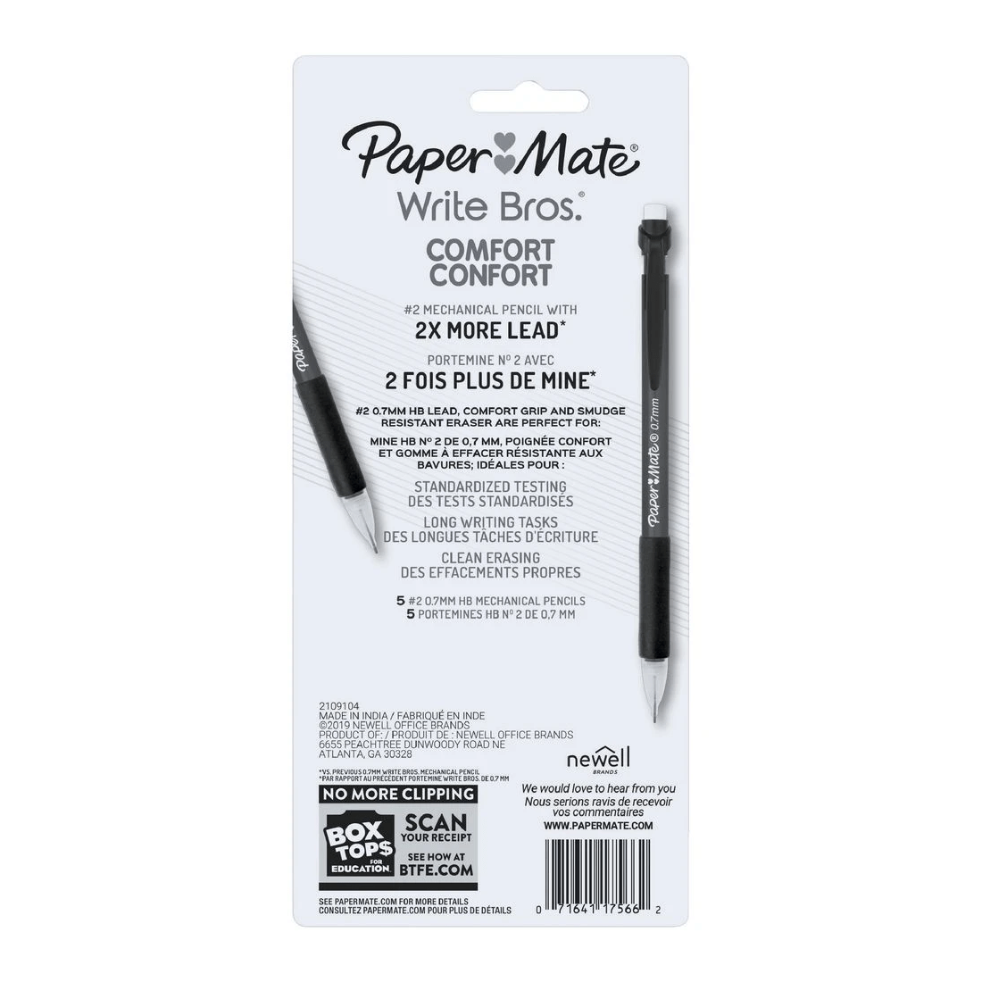 3 Paper Mate Write Bros. Comfort Mechanical Pencil 0.7mm 5 Pack, 3 of 3