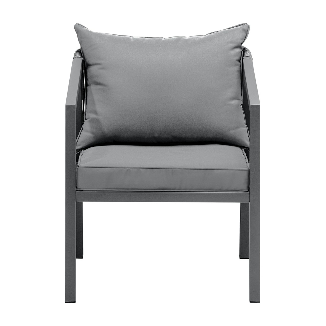 8 Livsip 2pcs Outdoor Furniture Chairs Garden Patio Garden Lounge Set Steel Frame
 - Grey, 8 of 10