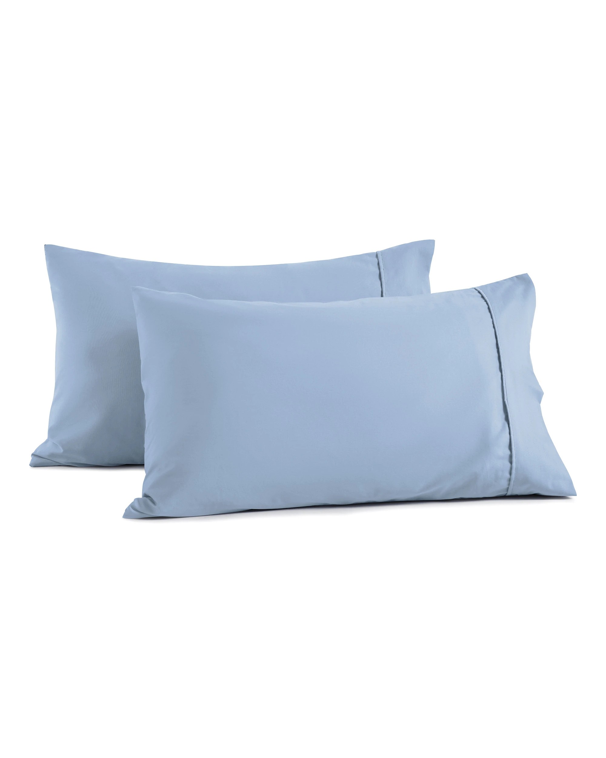 4 Dreamaker 250TC Cotton & Recycled Polyester Blend Standard Pillowcase Twin Pack - Pale Blue, 4 of 5