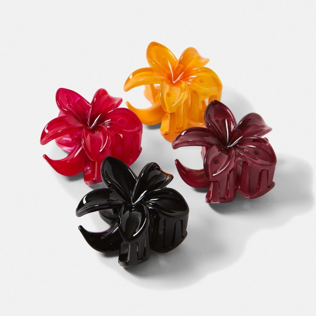 2 4 Pack Mini Frangipani Claw Hair Clip, 2 of 4