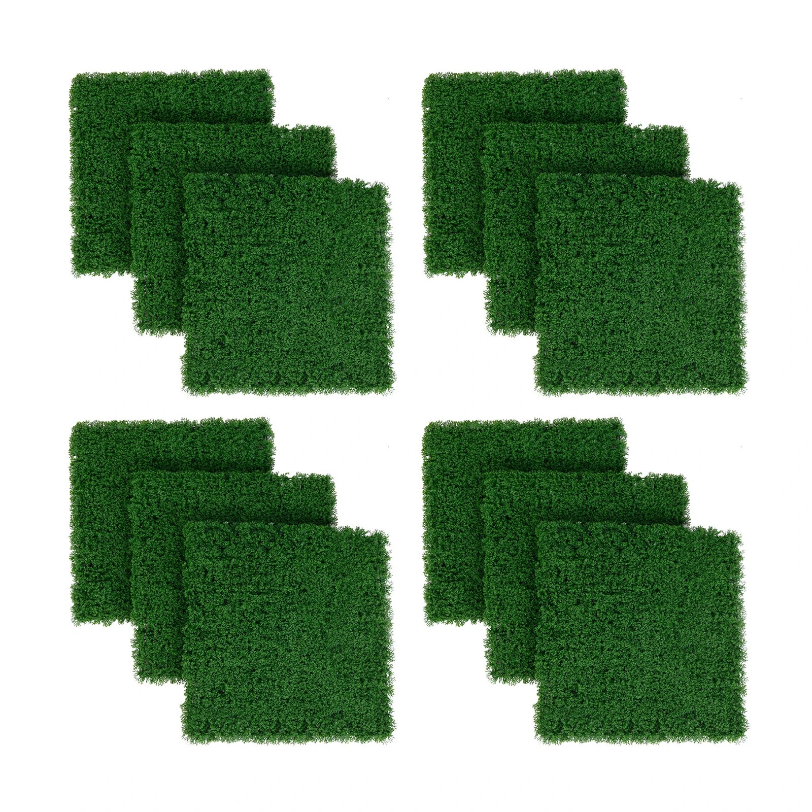 1 Costway 51x51cm Artificial Plant Wall Garden Fake Grass Wall Fence Artificial Vertical Grass, 1 of 1